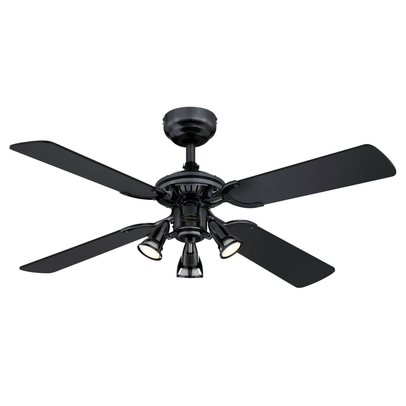 Westinghouse Deckenventilator Deckenventilator Princess Euro Metal 105 cm mit Leuchte, Mit Zugschnur