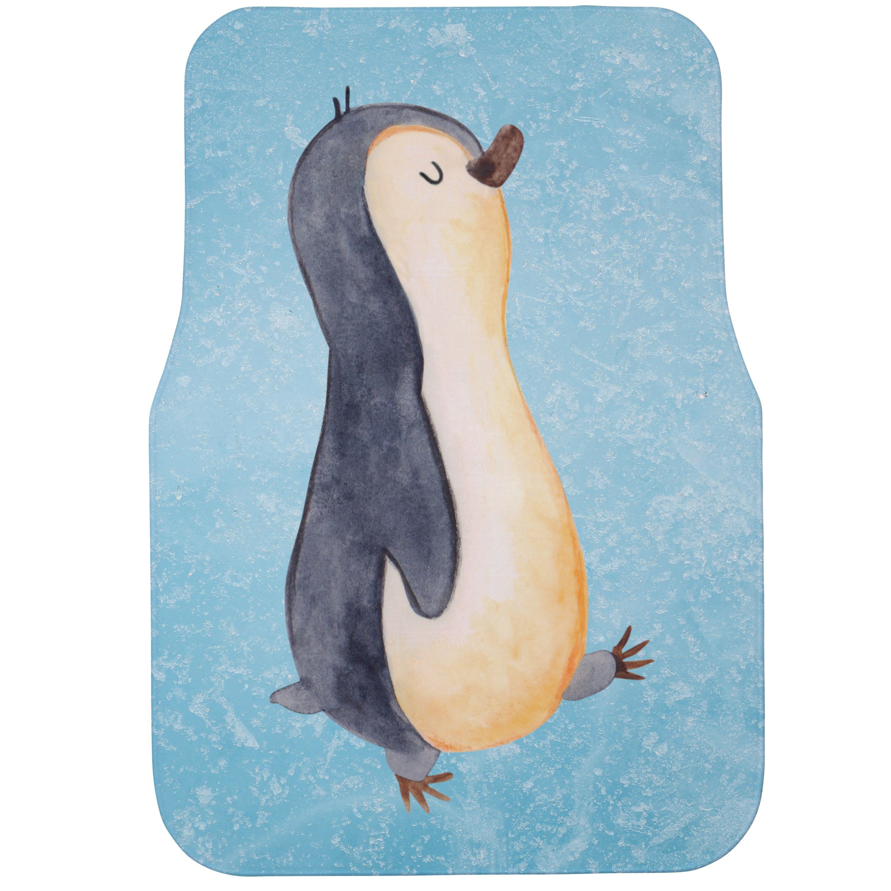 Mr. & Mrs. Panda Fußmatte Pinguin marschieren Eisblau Geschenk