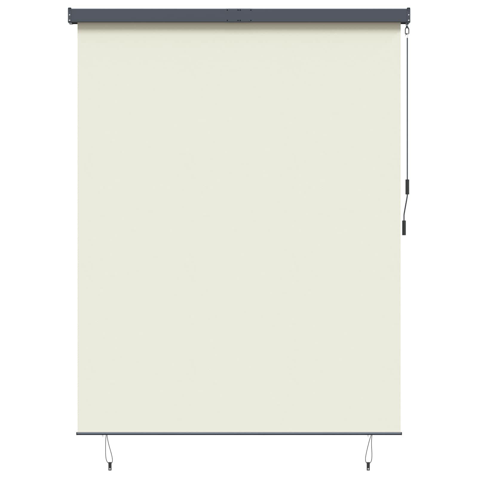 Rollo Rollo Creme 220 x 250 cm Stoff und Aluminium, vidaXL