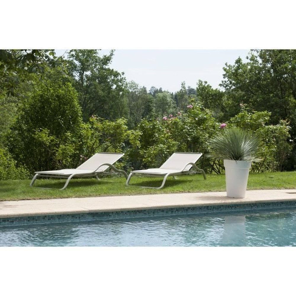 Riviera System Blumentopf Riviera Topf Solilla Hoch - 53 cm - Weiß