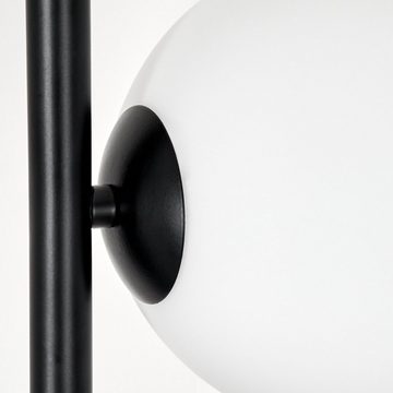 hofstein Stehlampe Stehlampe aus Metall/Glas in Schwarz/Weiß, ohne Leuchtmittel, Leuchte mit Glasschirmen (15cm), Fußschalter, 3xG9, ohne Leuchtmittel