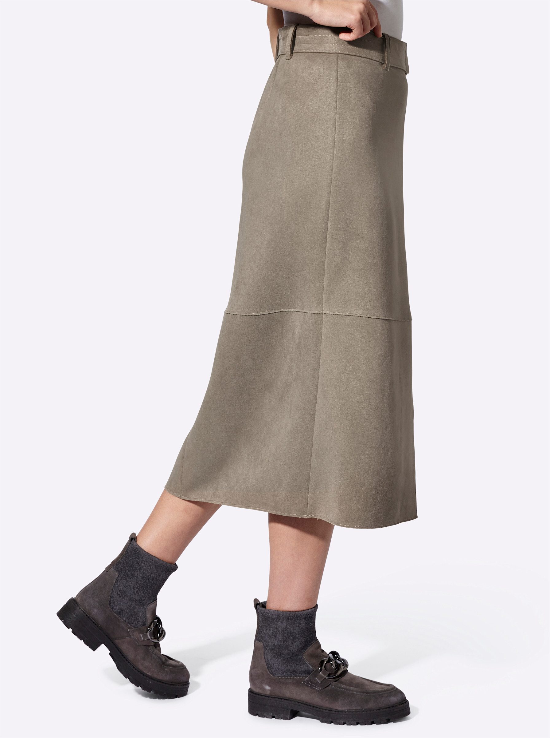 heine A-Linien-Rock Lederimitatrock . günstig online kaufen