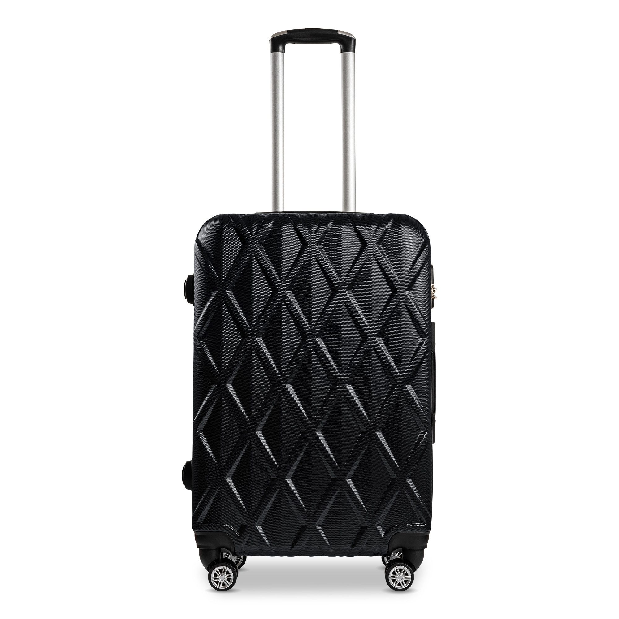 Sparsando Hartschalen-Trolley Hartschalen-Kofferset Premium-Qualität ABS-Gepäcktrolley&Design-Muster, 4 x 360° Zwillings Rollen, 360° drehbare 4 Rollen Teleskopgriff wasserdicht