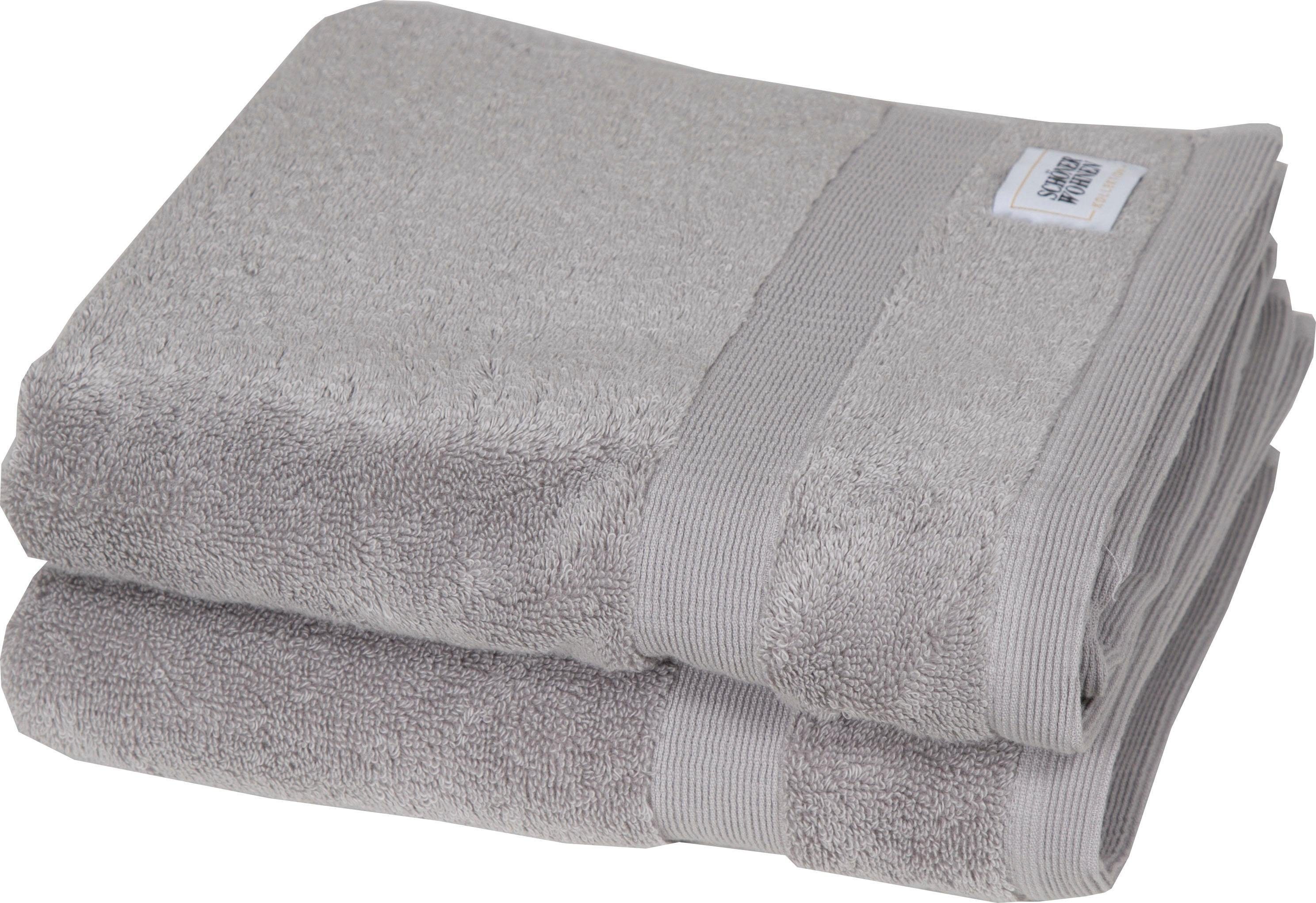 SCHÖNER WOHNEN-Kollektion Handtücher Cuddly, Frotteevelours (2-St), günstig online kaufen