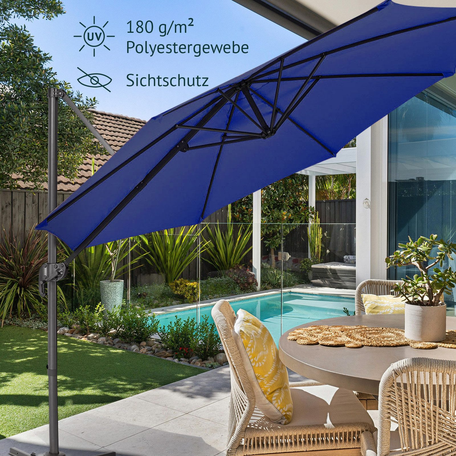 SVITA Ampelschirm Sonnenschirm, LxB: 290,00x290,00 cm, günstig online kaufen