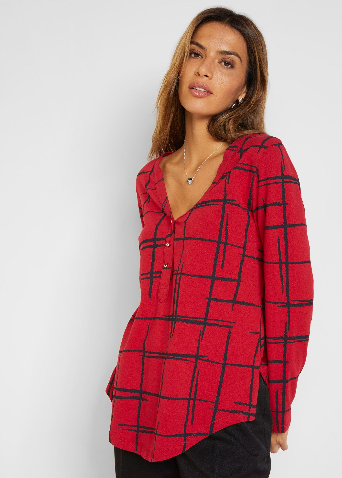 bonprix Blusenshirt Longshirt