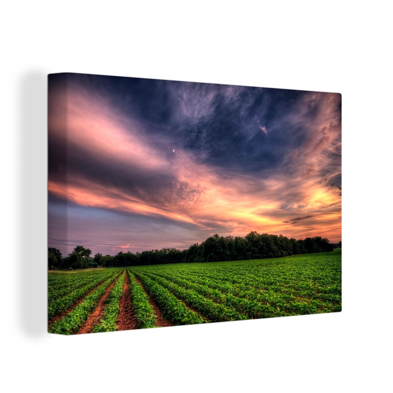 OneMillionCanvasses® Leinwandbild Sonne - Himmel - Wolken, (1 St), Wandbild Leinwandbilder, Aufhängefertig, Wanddeko, 30x20 cm