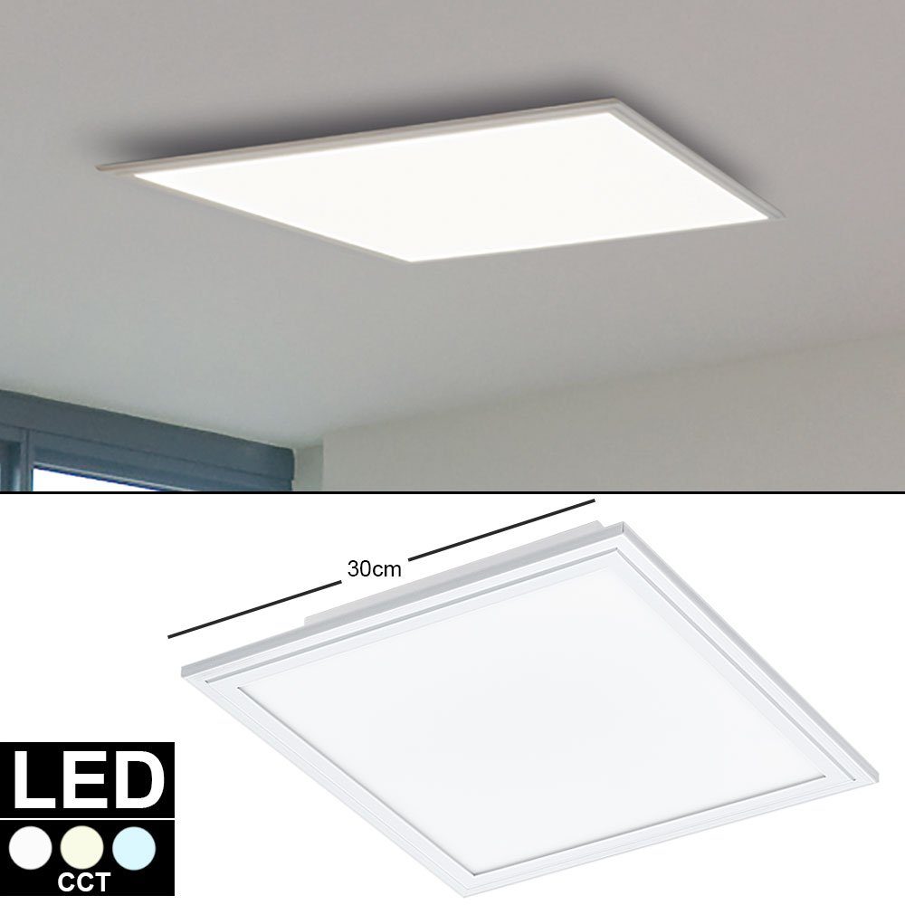 LED Ein Aufbau Panel  Decken Leuchte ALU Raster Beleuchtung Wohn Zimmer Lampe 