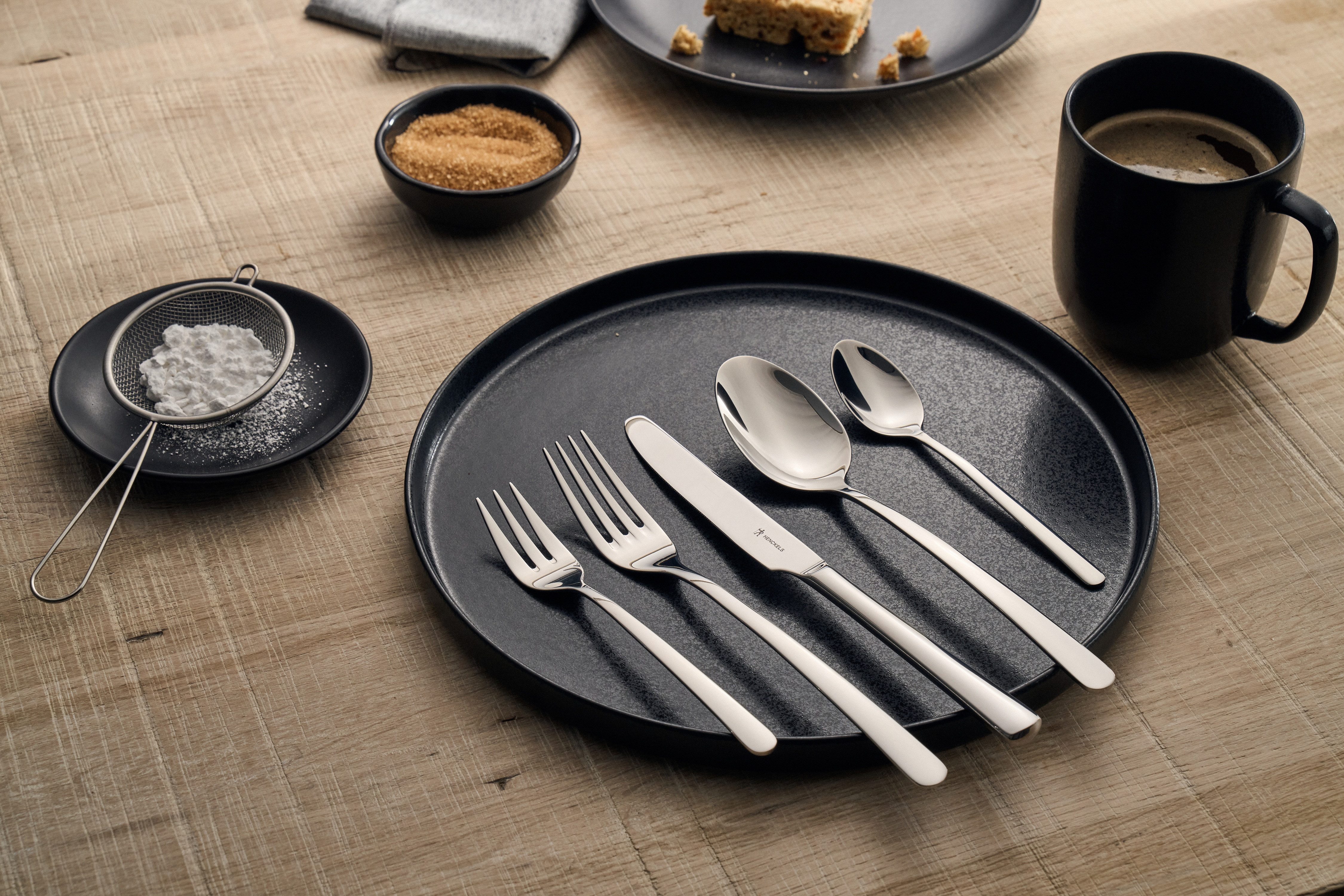 HENCKELS by ZWILLING Besteck-Set Serenity (60-tlg), 12 Personen, Edelstahl, 18/10 Edelstahl, Poliert, Spülmaschinengeeignet