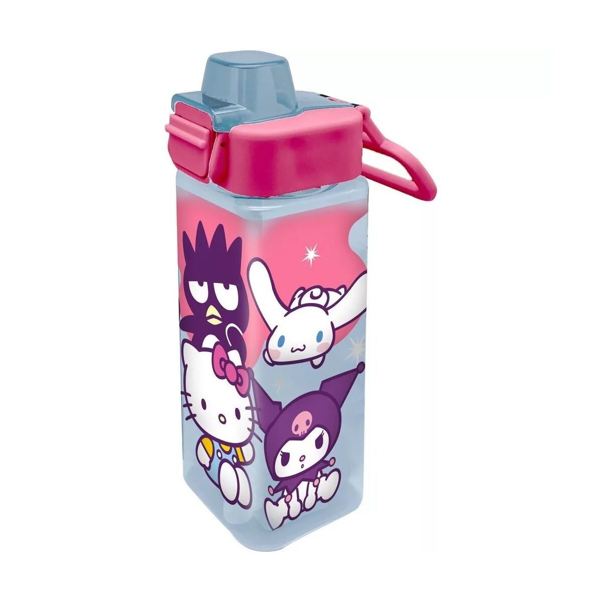 Hello Kitty Trinkflasche Hello Kitty Friends quadratische Plastikflasche 500 ml