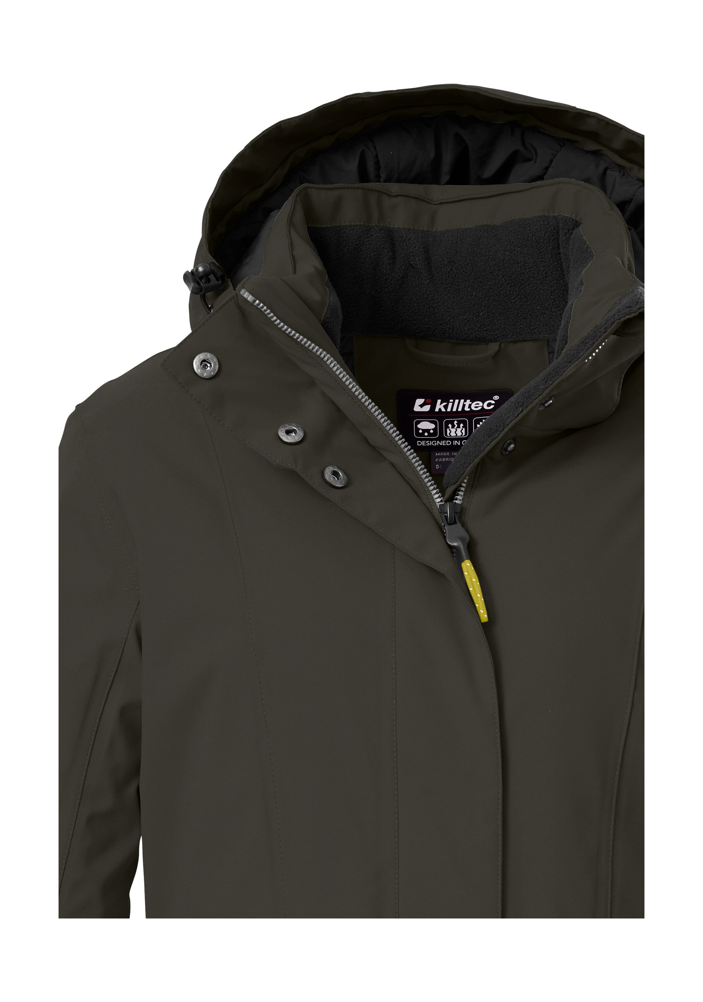 Killtec Parka Damen Funktionsparka Wasserdichter, atmungsaktiver Damenparka mit abnehmbarer Kapuze