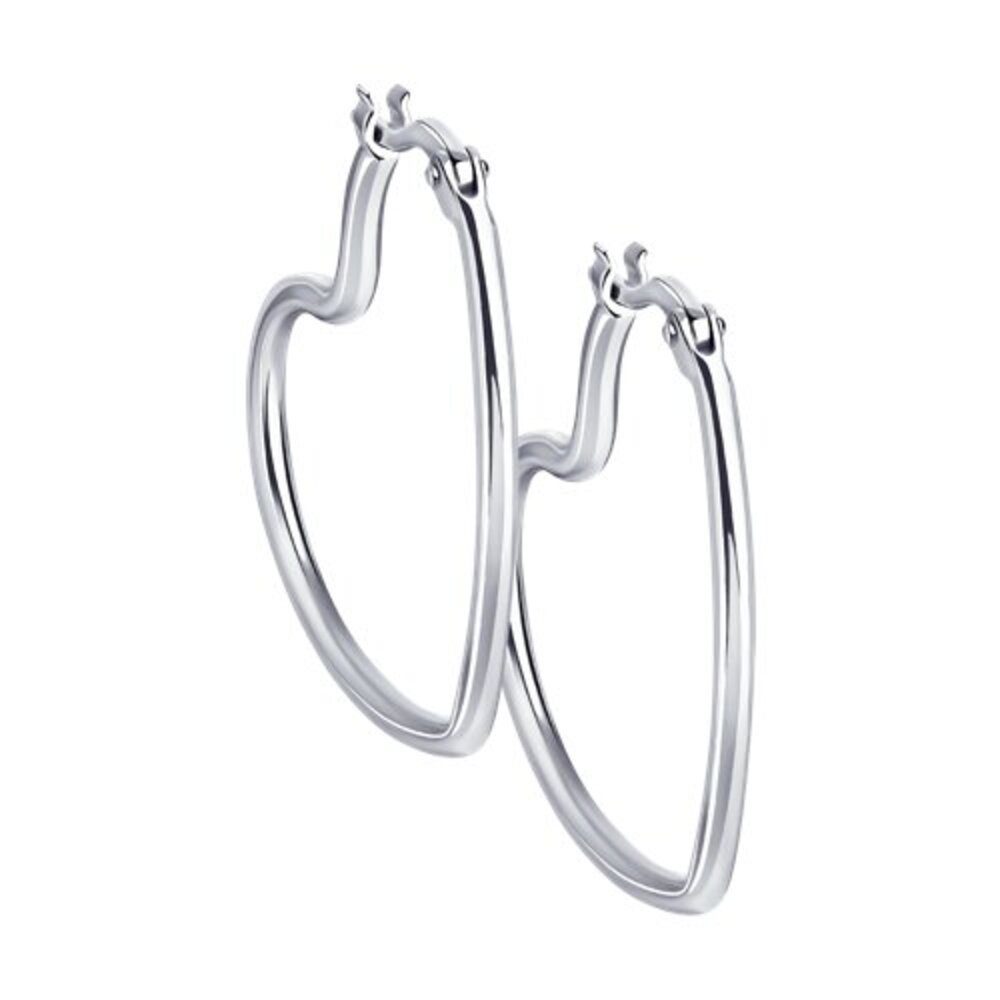 Paar Creolen Ohrringe Creolen Ohrschmuck Herz Echtschmuck bei Secretforyou