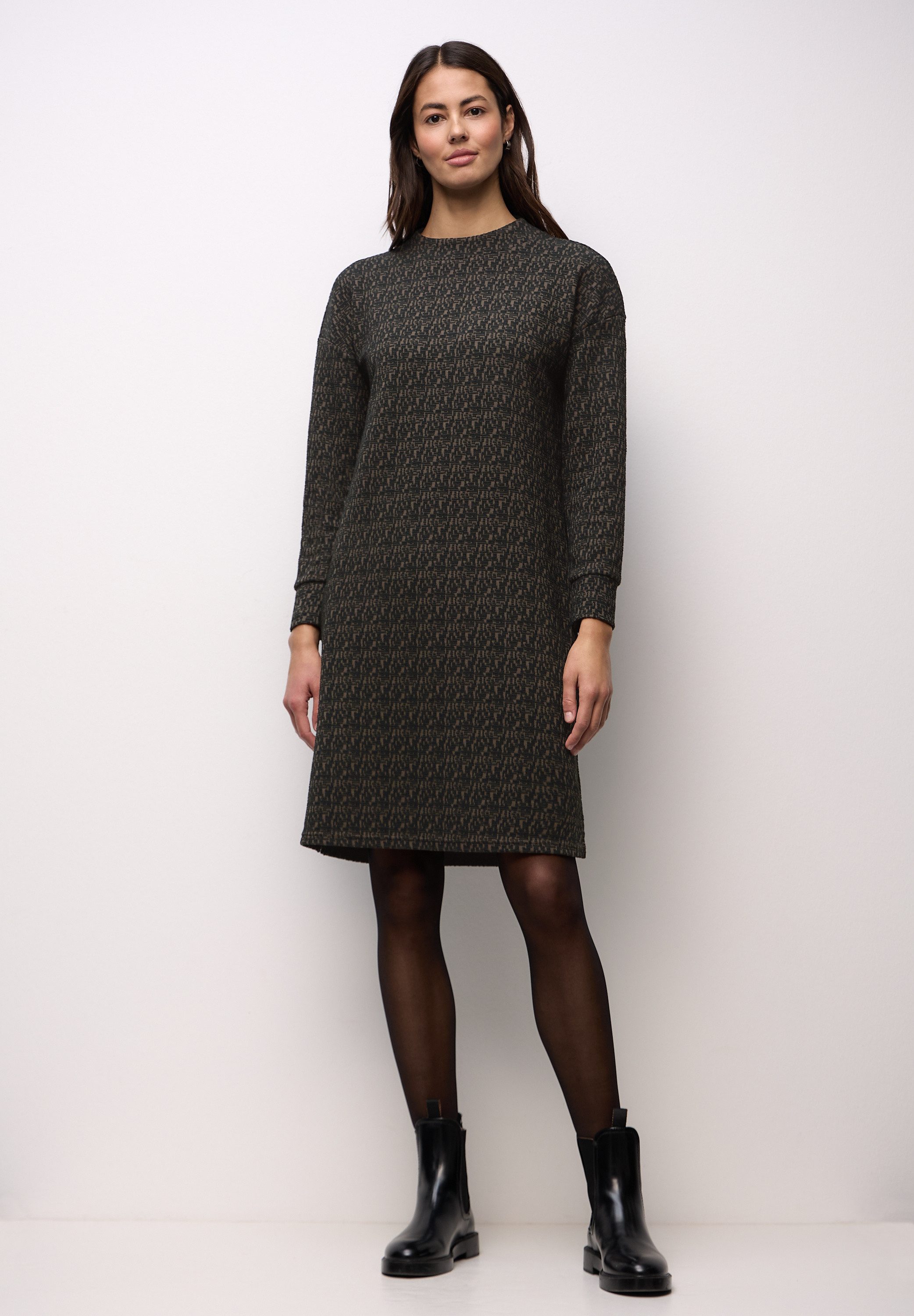 STREET ONE Midikleid mit grafischem Muster