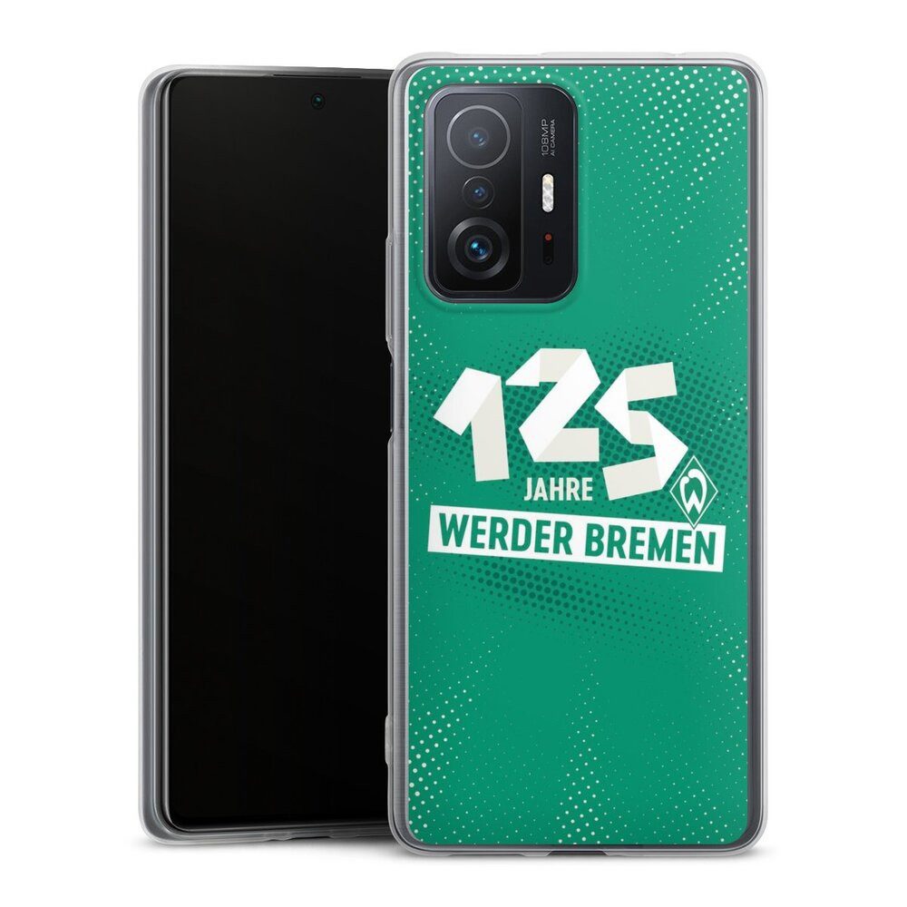 DeinDesign Handyhülle 125 Jahre Werder Bremen Offizielles Lizenzprodukt, Xiaomi 11T 5G Slim Case Silikon Hülle Ultra Dünn Schutzhülle
