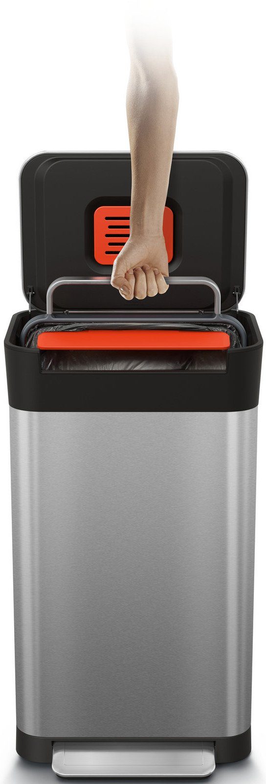 Joseph Joseph Mülleimer Titan 30, reduzierte Abfallentleerung, austauschbarer Geruchsfilter, 30 L