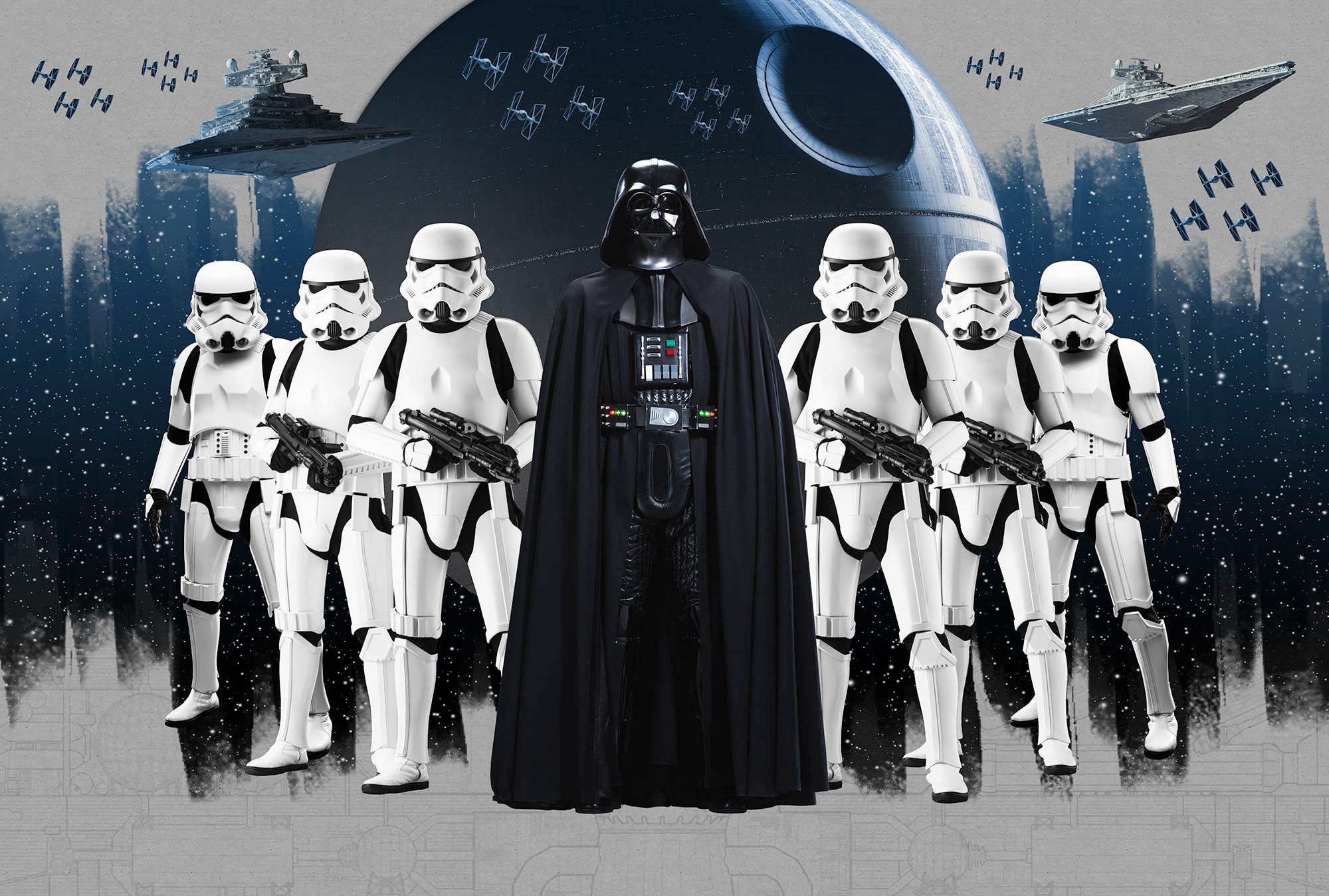 Komar Fototapete Vlies Fototapete - STAR WARS The Dark Side - Größe 368 x 248 cm, glatt, bedruckt, Motiv, (4 St)