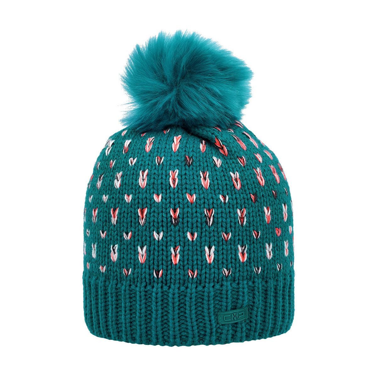CMP Beanie Woman Knitted Hat Eleganter, gestrickter Hut mit Fleece-Innenfutter und Pompon aus