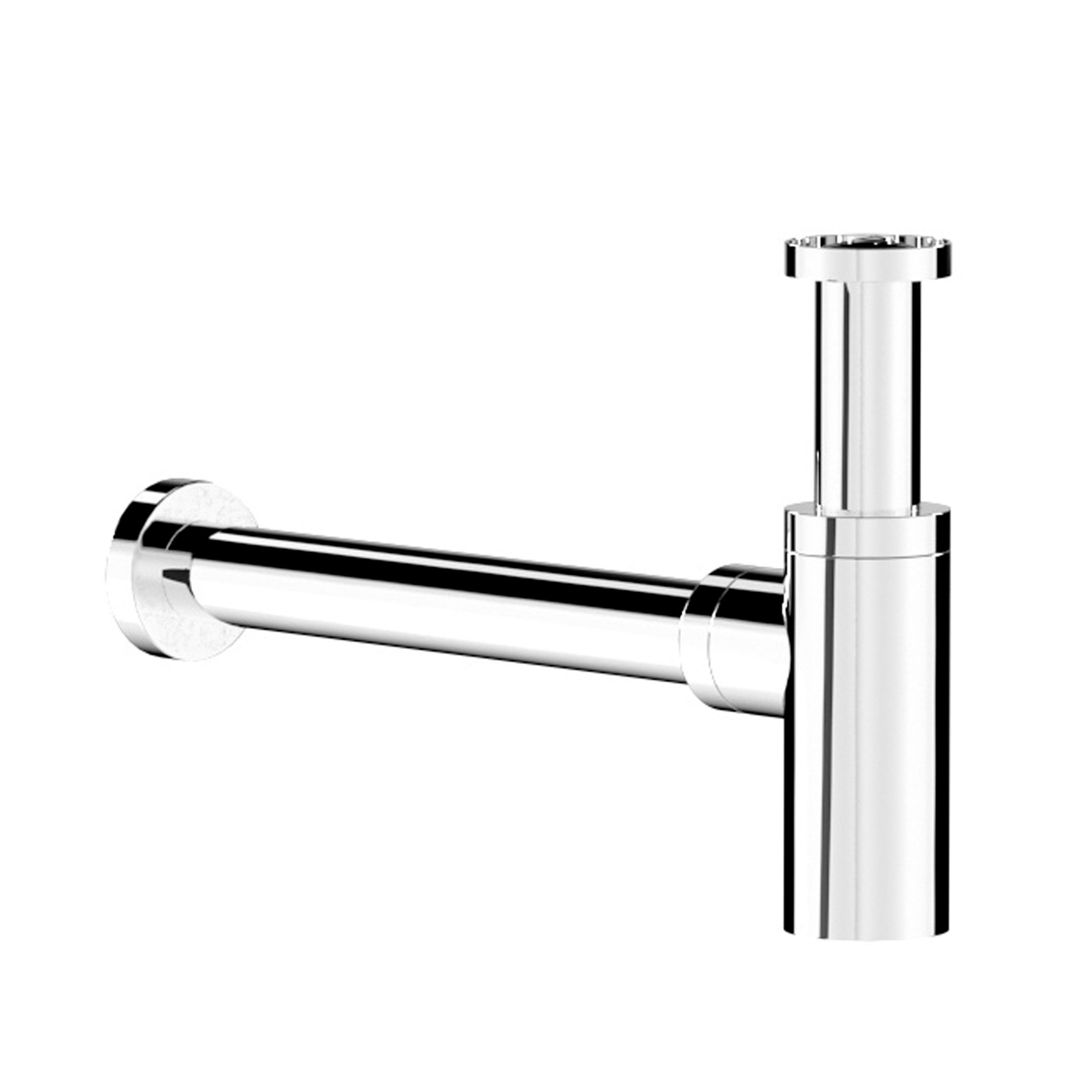 CHRIS BERGEN Siphon Design Siphon Geruchsverschluss für Waschbecken Waschbeckenablauf, in Chrom und Schwarz matt