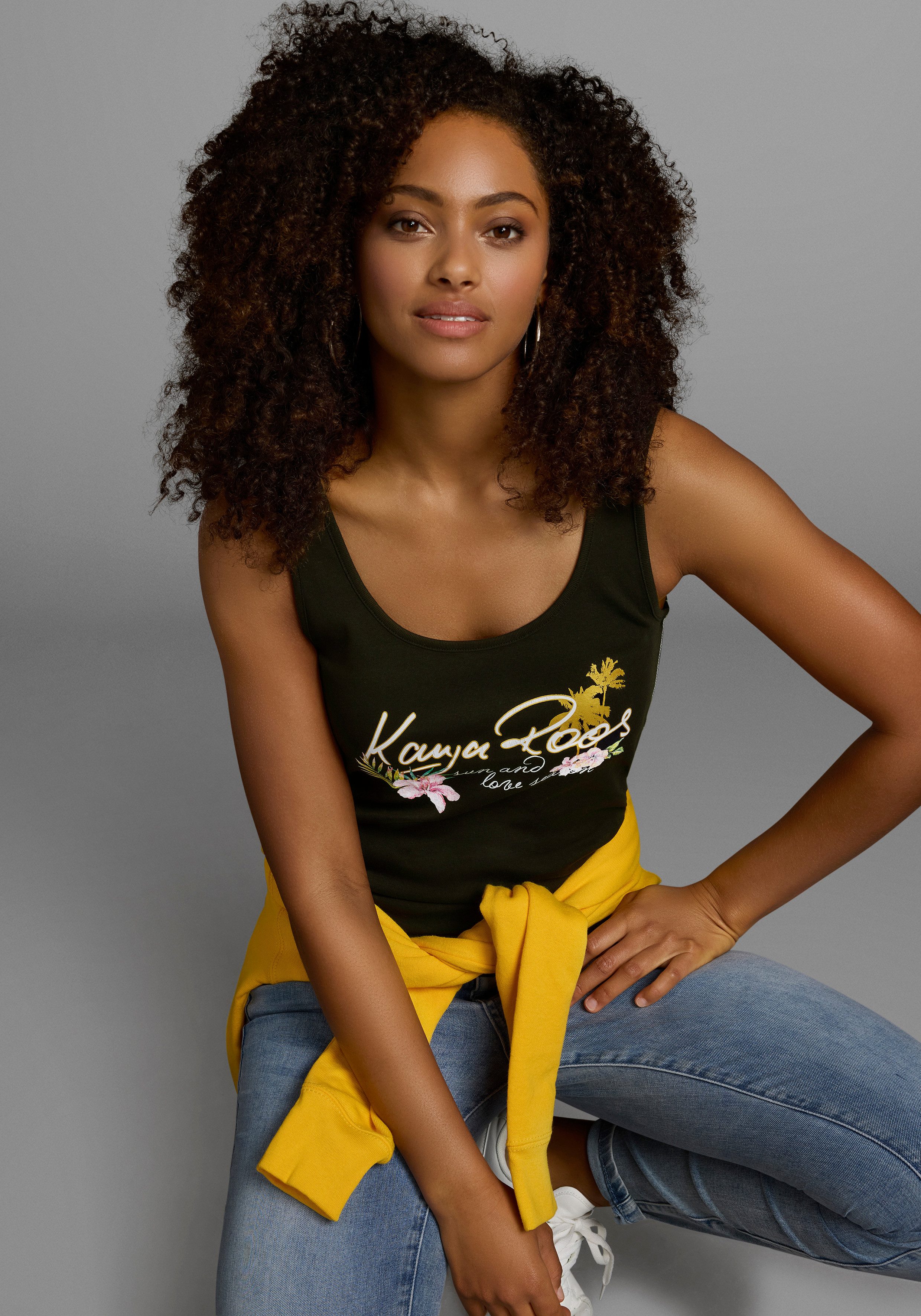 KangaROOS Tanktop mit femininem Frontdruck günstig online kaufen