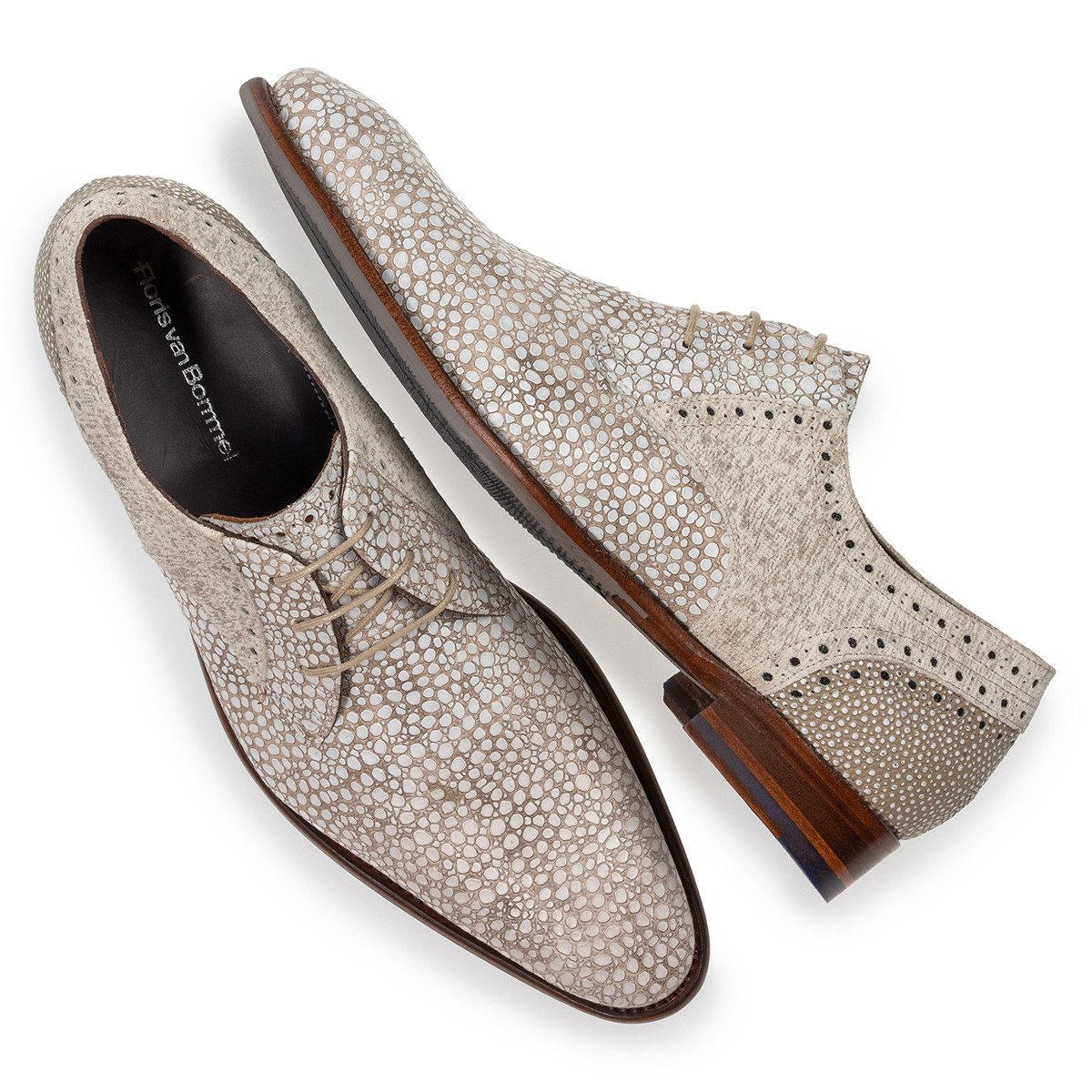 Floris van Bommel Floris van Bommel De Stapper, Schnürschuhe, Beige, hell, Herren Schnürschuh