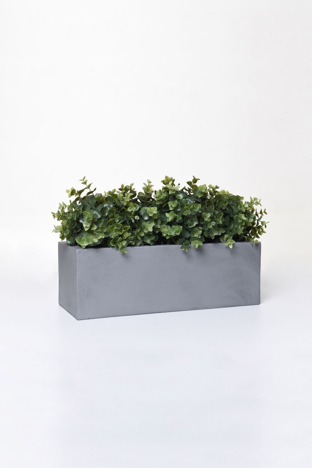 VIVANNO Balkonkasten Fiberglas FLOBO Kasten - Betongrau Beton-Design (1 St), 45x17x15 cm