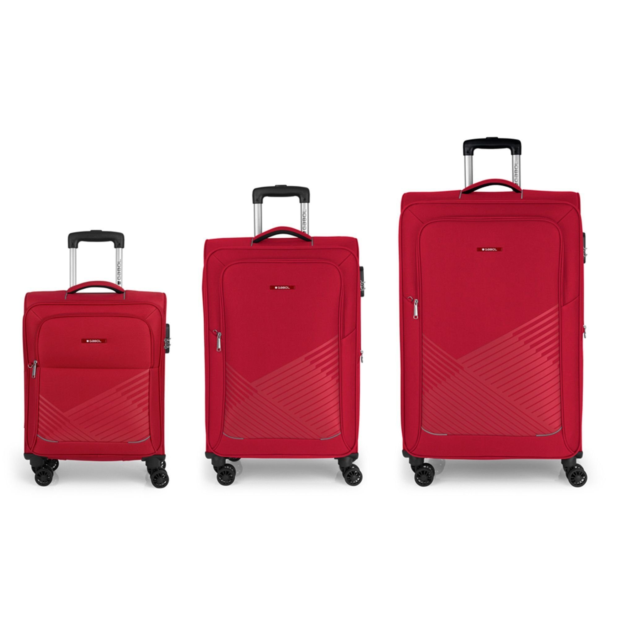 Gabol Weichgepäck-Trolley Juego, 4 Rollen, Polyester rojo