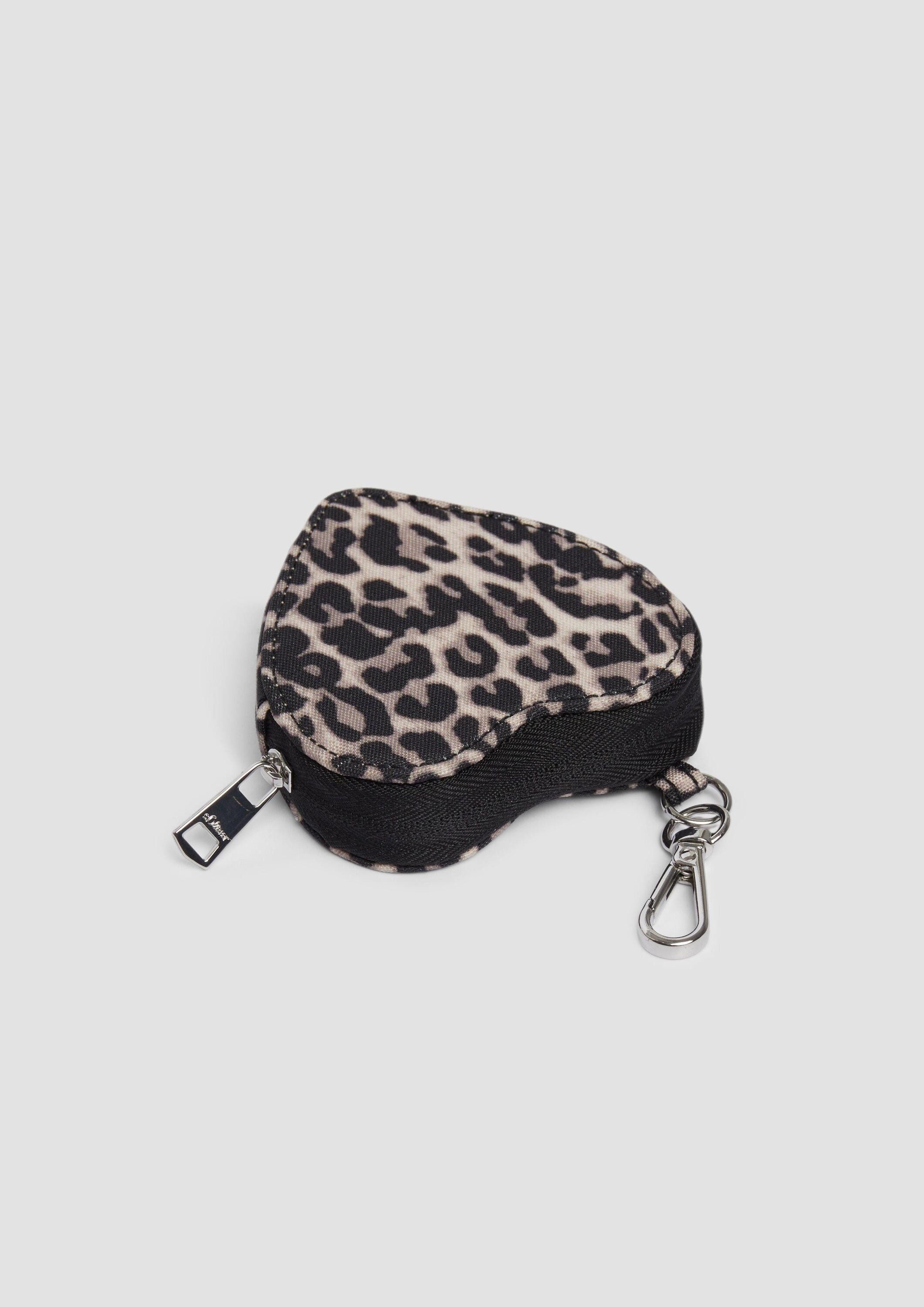s.Oliver Schlüsselanhänger Tasche, Herzförmige Hanging-Pocket mit Animal-Pr günstig online kaufen