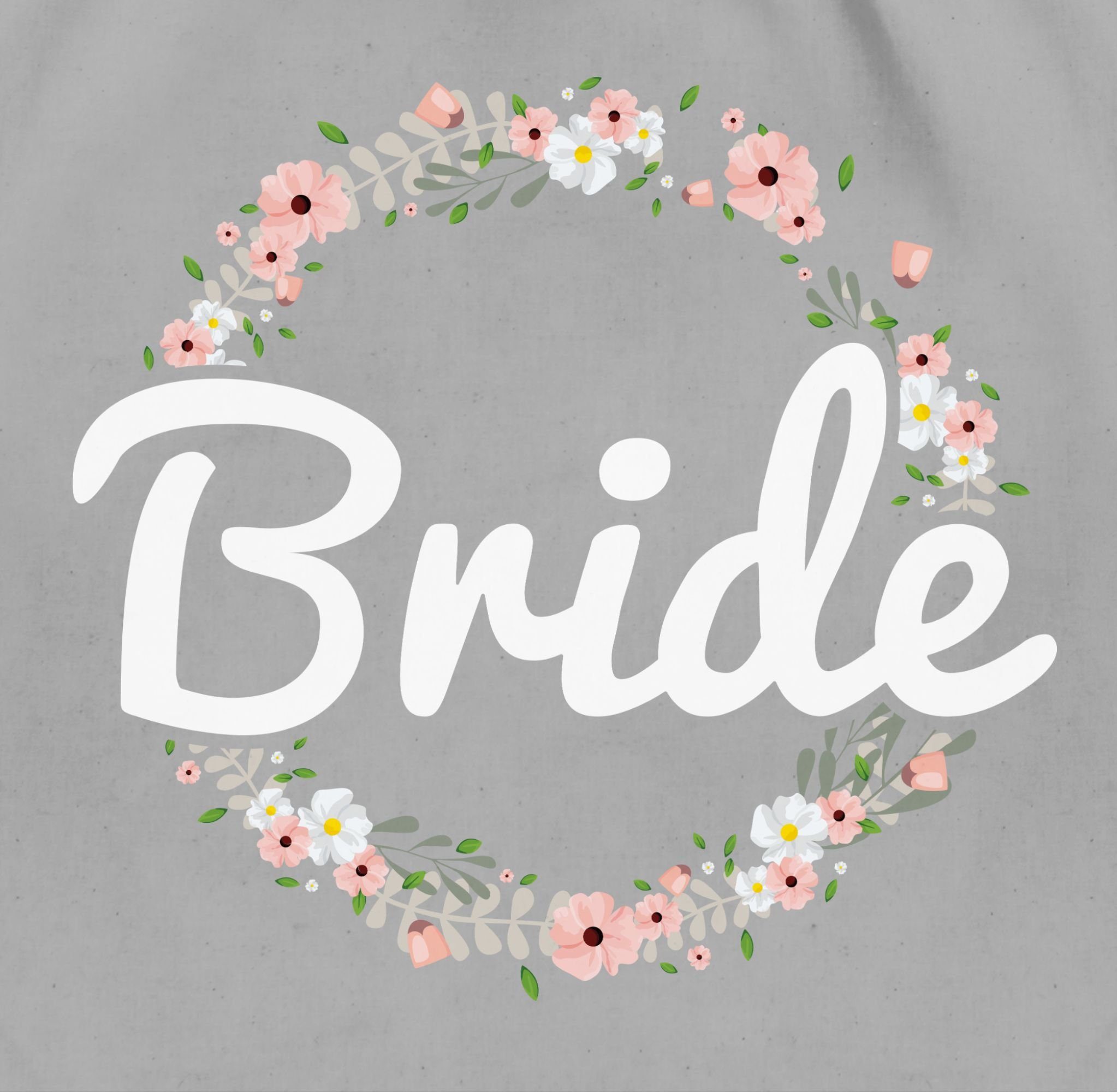 Shirtracer Turnbeutel Bride Blumenkranz, JGA Junggesellenabschied Frauen