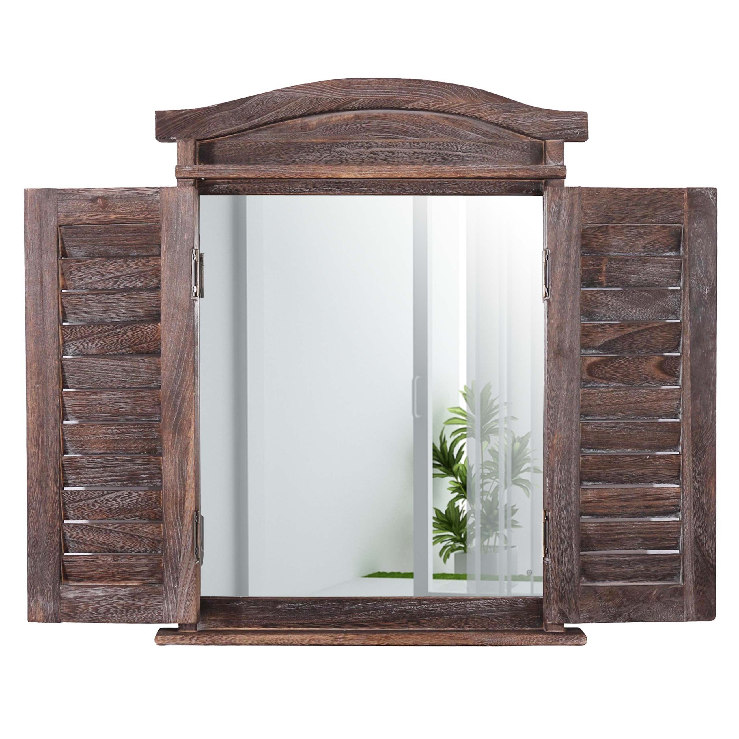 MCW Wandspiegel T30, Auch als Bilderrahmen verwendbar, Wandmontage möglich braun shabby