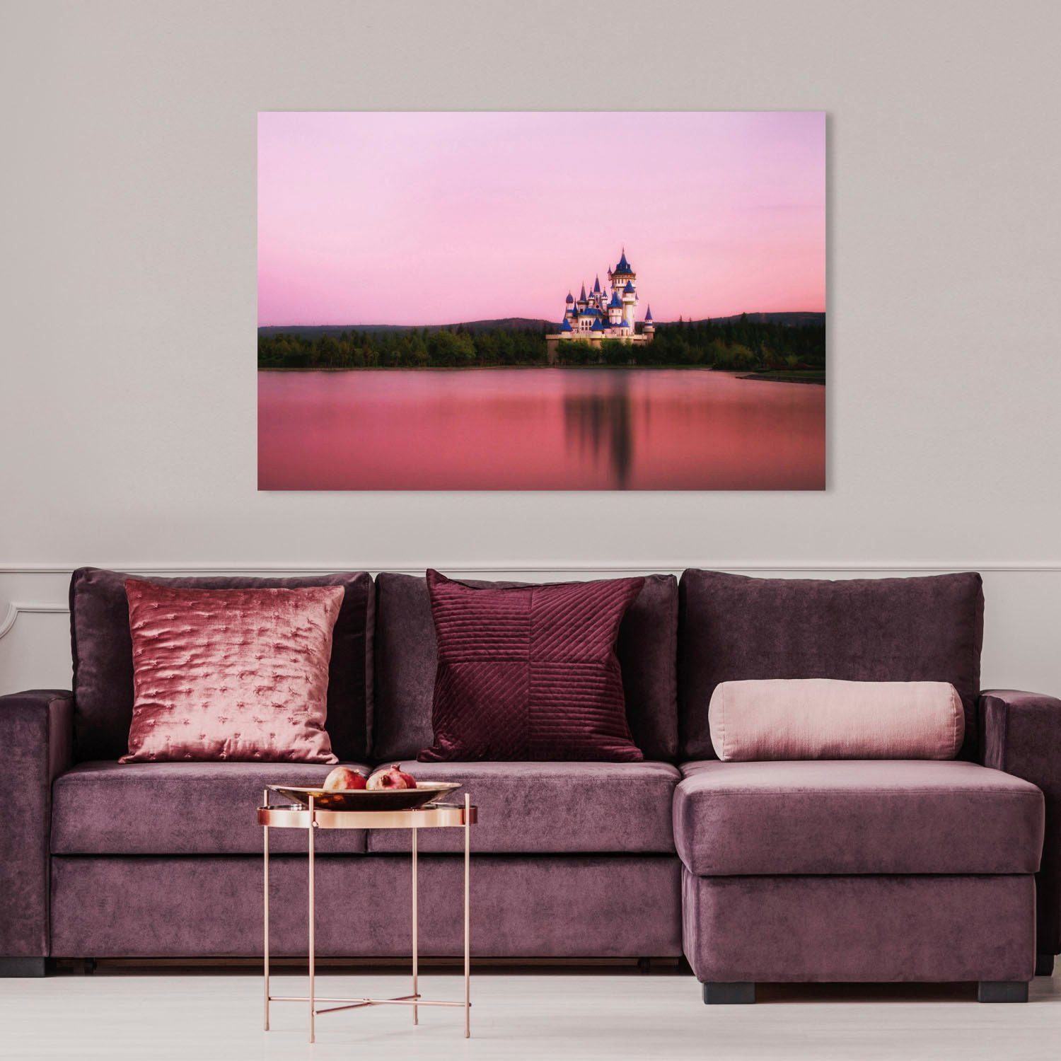 queence Acrylglasbild Schloss, Märchen, Märchenbilder, Prinzen, Prinzessinnen, Schloss, Fine Art-Print in Galeriequalität