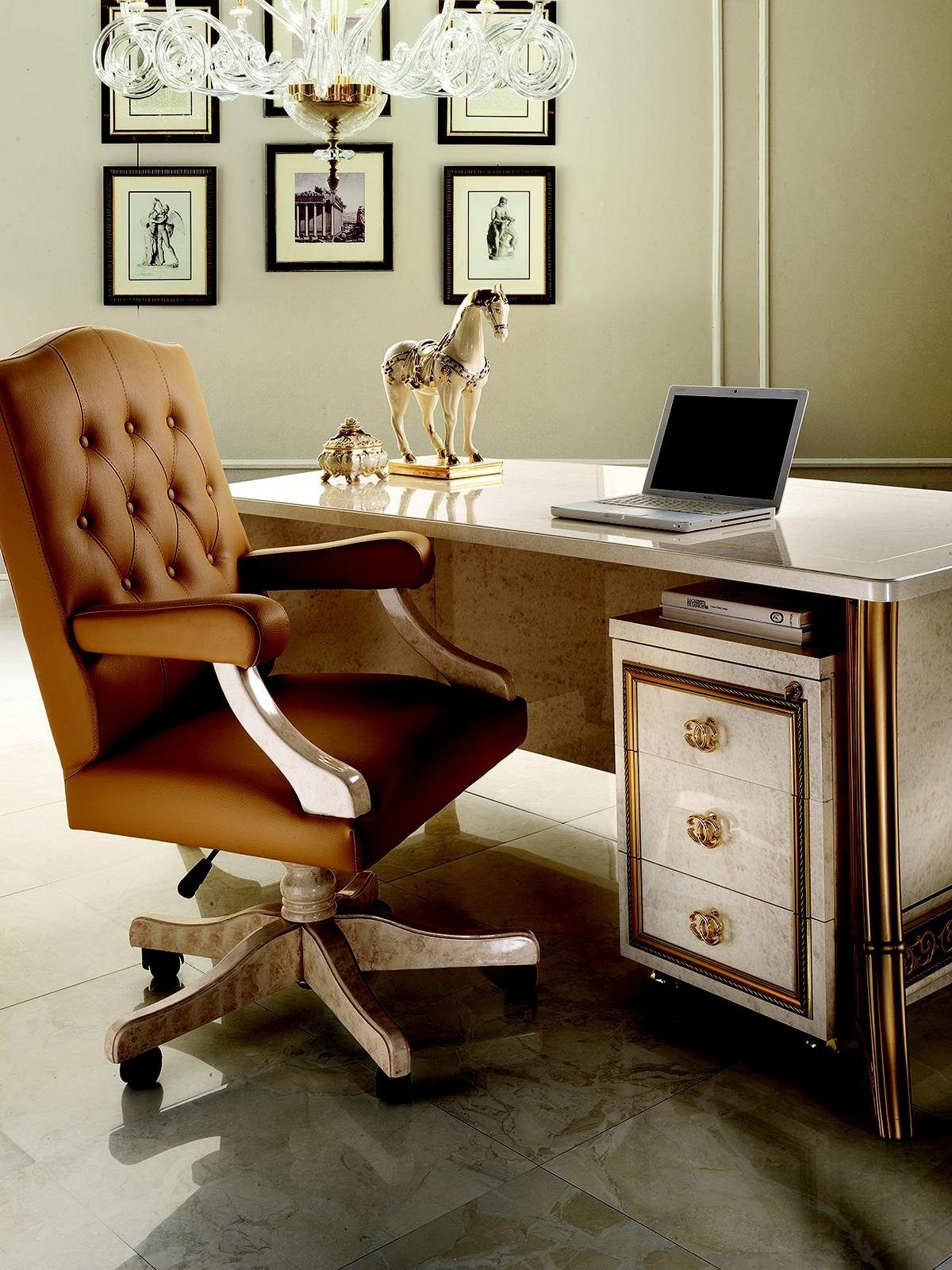 Jugendstil Büro Tisch Designer Schreibtisch JVmoebel Office Möbel Schreibtisch, Klassisch arredoclassic™ Rokoko Barock