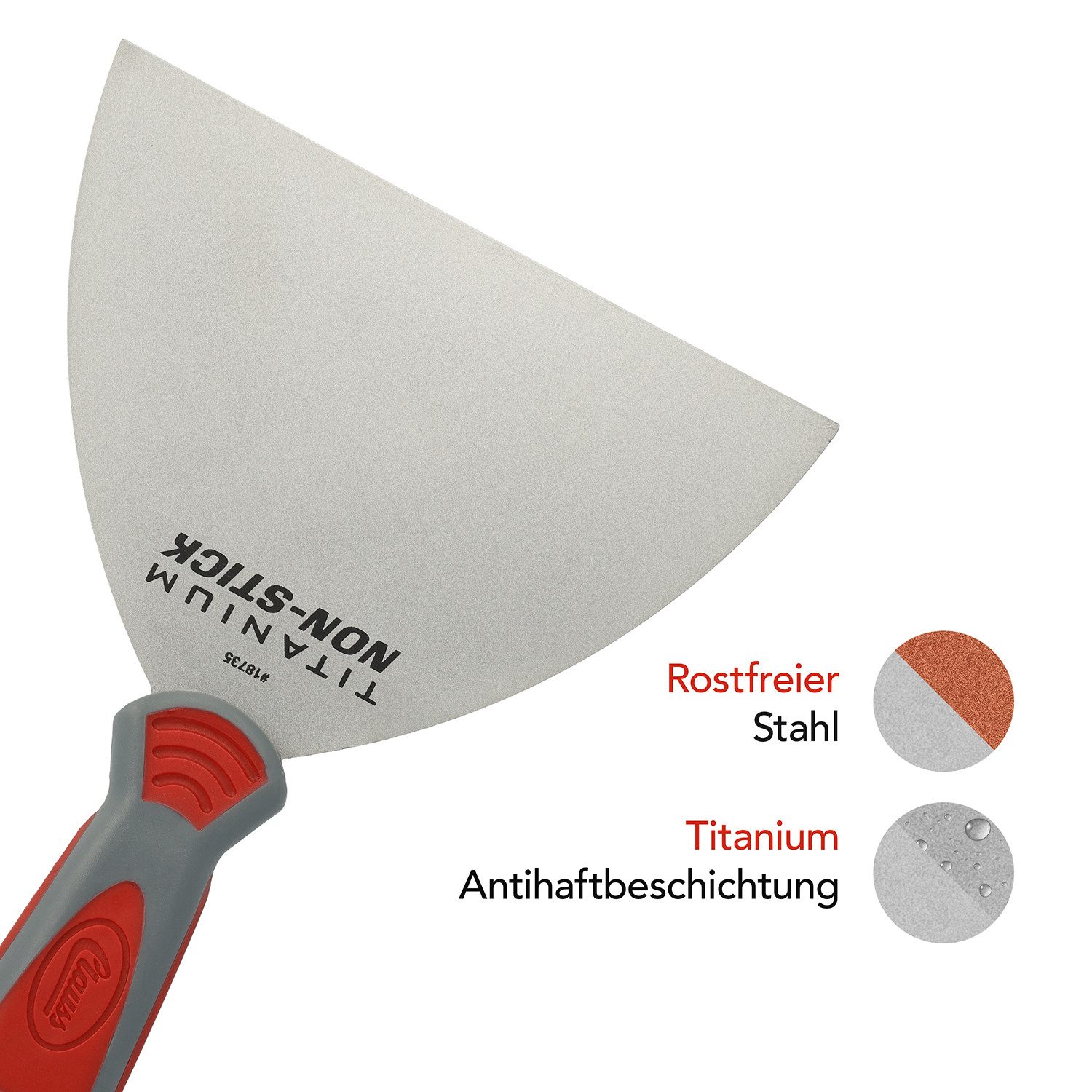 CLAUSS Flexspachtel Spachtel 6" (15,2 cm) mit flexibler Klinge in Profiqualität Titanium Antihaftbeschichtung
