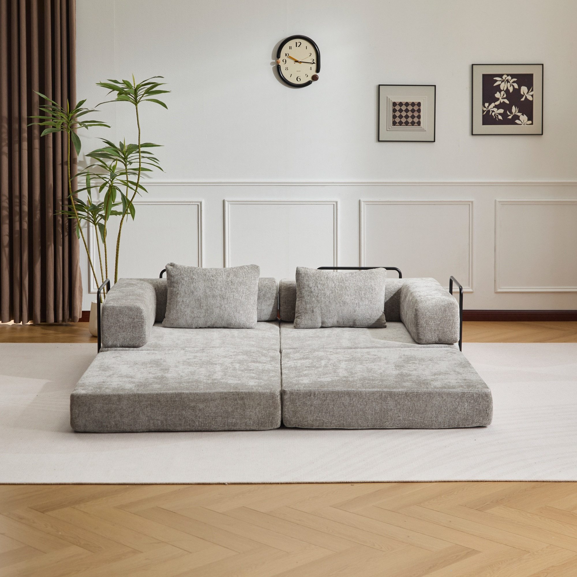 Leawin Sofa 4-in-1 Wohnzimmersofa mit Schlaffunktion – faltbares Sofa, Plat günstig online kaufen