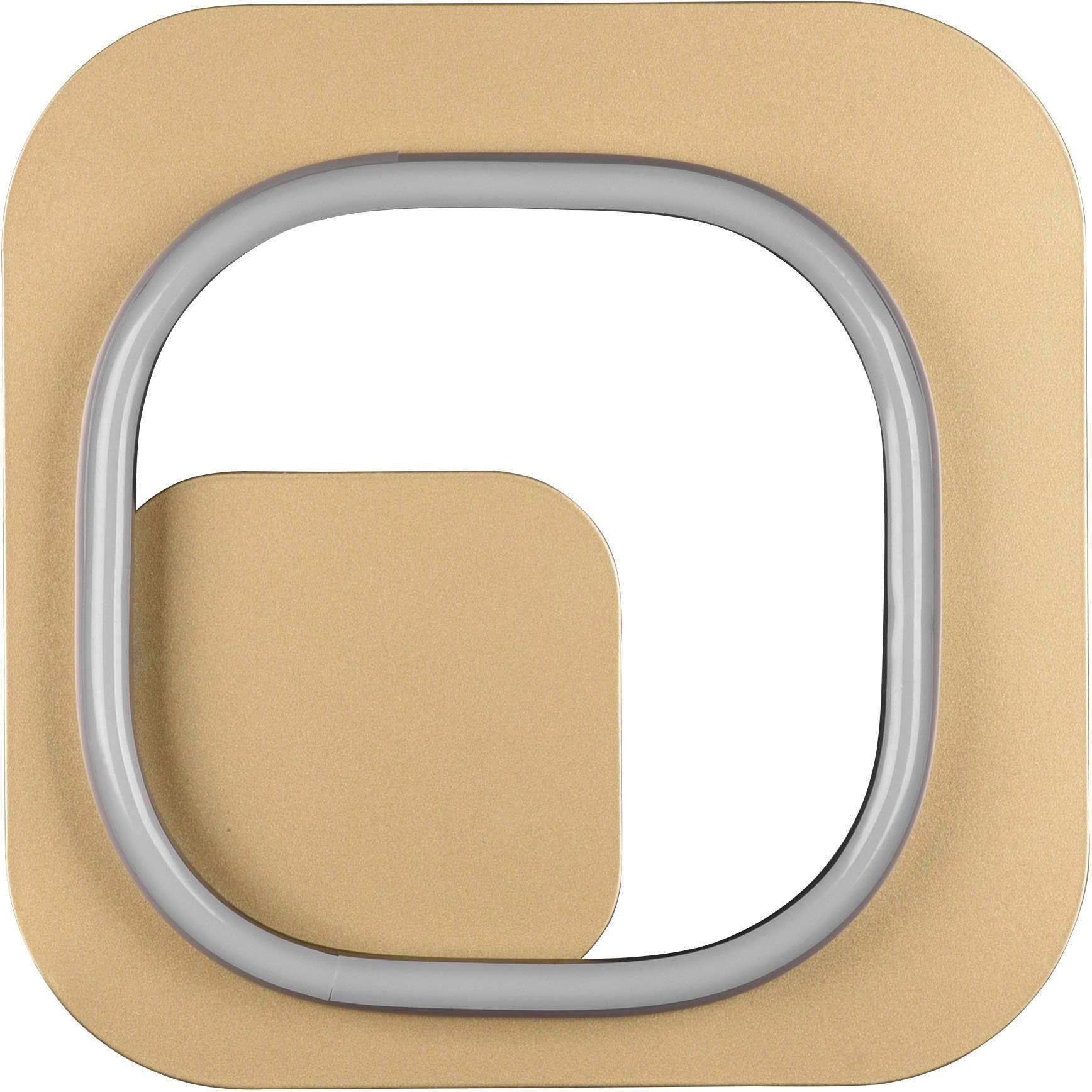 TRIO Leuchten LED Wandleuchte Lugo, Dimmfunktion, mehrere Helligkeitsstufen, LED fest integriert, Warmweiß, Deko Wandlampe schwarz-gold, 3 Dimmstufen warmweiß 29x29 cm 1450 Lumen