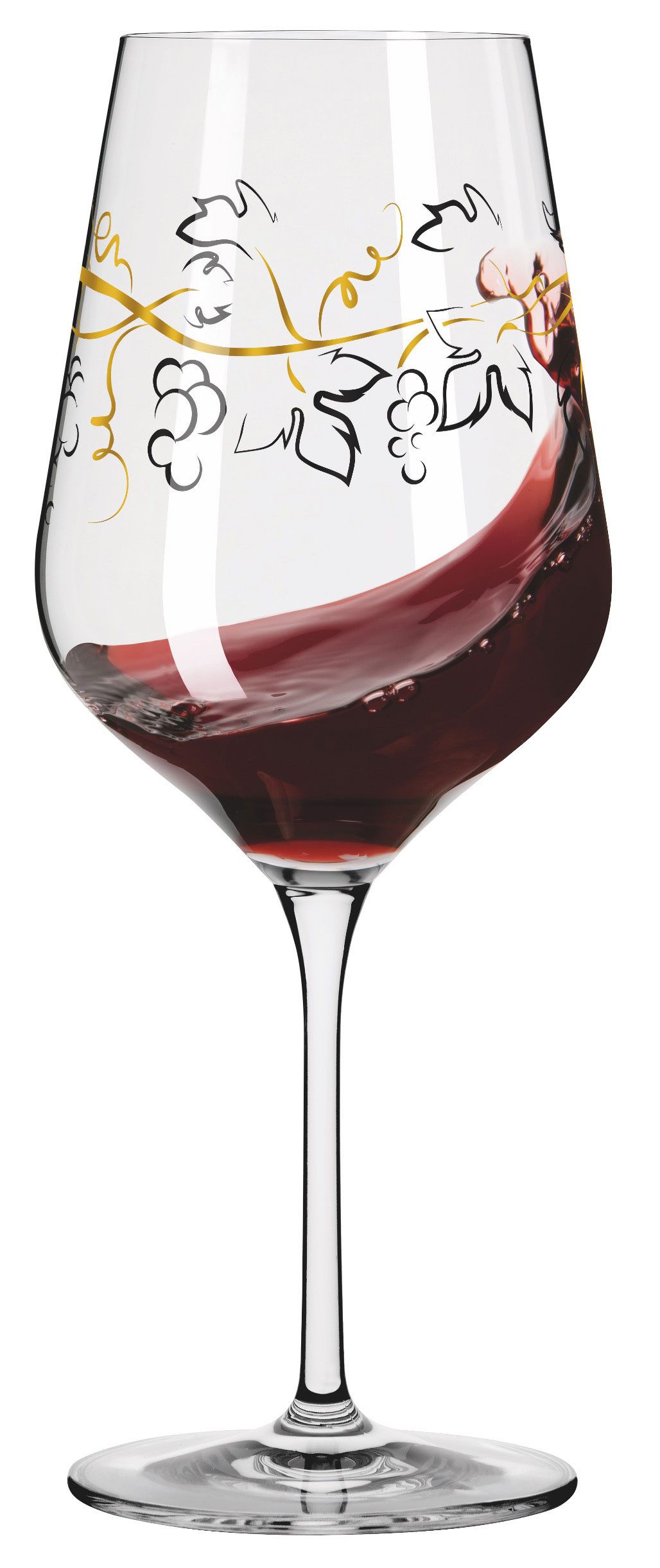 Dekomiro Rotweinglas RITZENHOFF 3001012 2er Set Herzkristall Rotwein, 2-tlg., Glas, Weinglasset 570 ml mit Glastuch