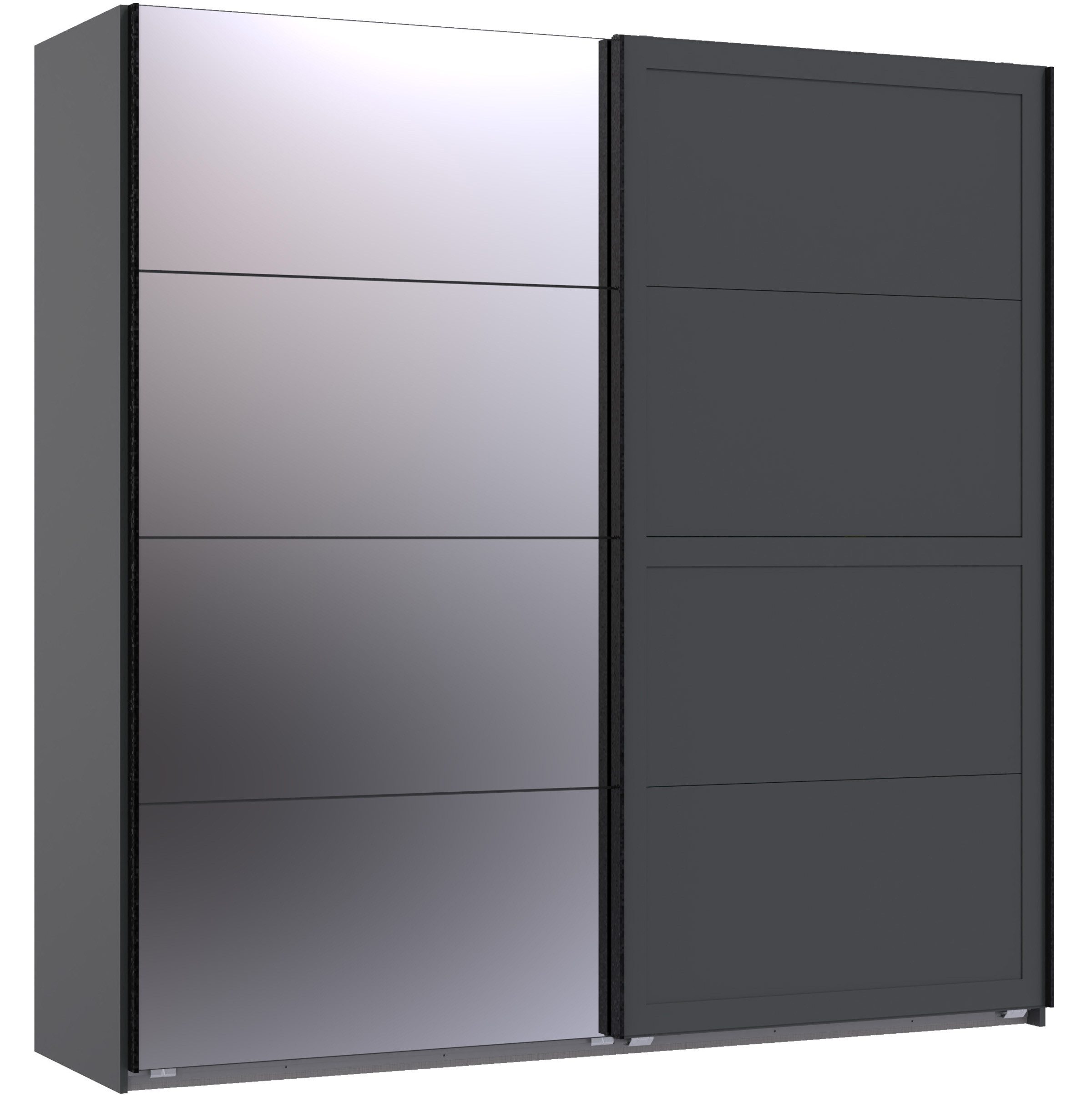 möbel-direkt.de Kleiderschrank Chalet in Grafit (komplett, 1-St., Schwebetürenschrank, Drehtürenschrank) Made in Germany