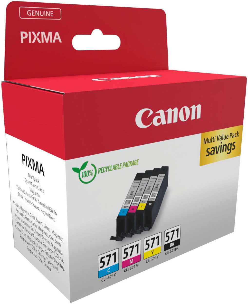Canon CLI-571 BK/C/M/Y Tinte Multipack Tintenpatrone