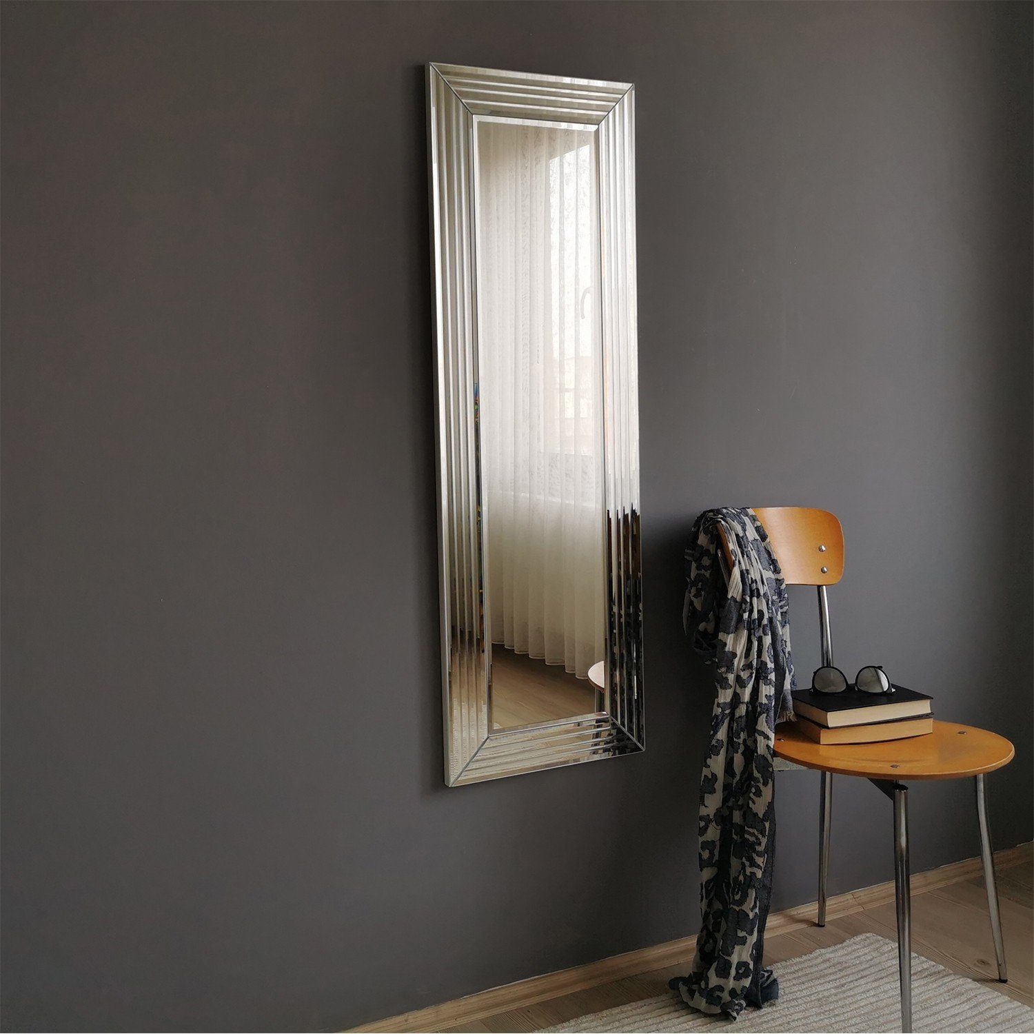 Skye Decor Wandspiegel A301DNOS, Silber, 120x40 cm, 100% MDF