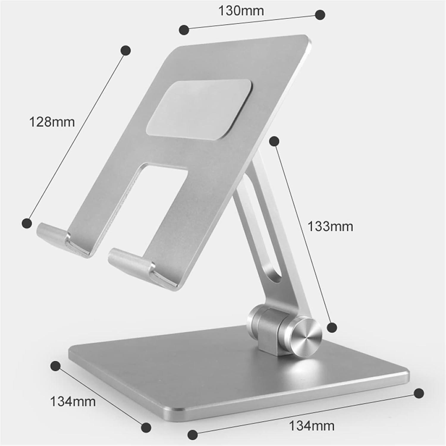 POPOLIC Tablet-Halterung verstellbarer, zusammenklappbarer Tablet-Ständer Tablet-Ständer, (Desktop-Tablet-Ständer aus Aluminium mit zweiachsigem Tablet-Ständer, 1-tlg., bis zu 13 Zoll Tablet-Ständer)