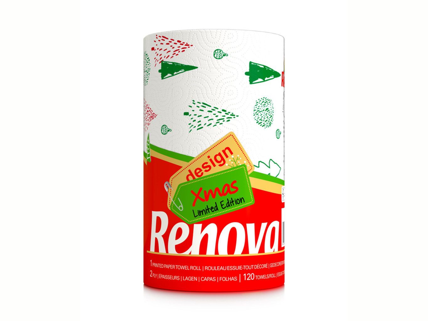 Renova Papierküchenrolle Maxi Christmas Edition (1-St), bedruckt