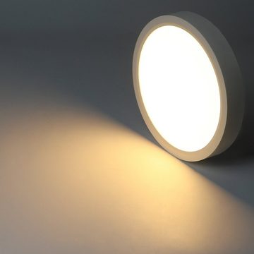 ZMH LED Deckenleuchte Küchenlampe für Bad Flur Balkon Schlafzimmer Whonzimmer, LED fest integriert, Warmweiß, ∅17cm, Weiß