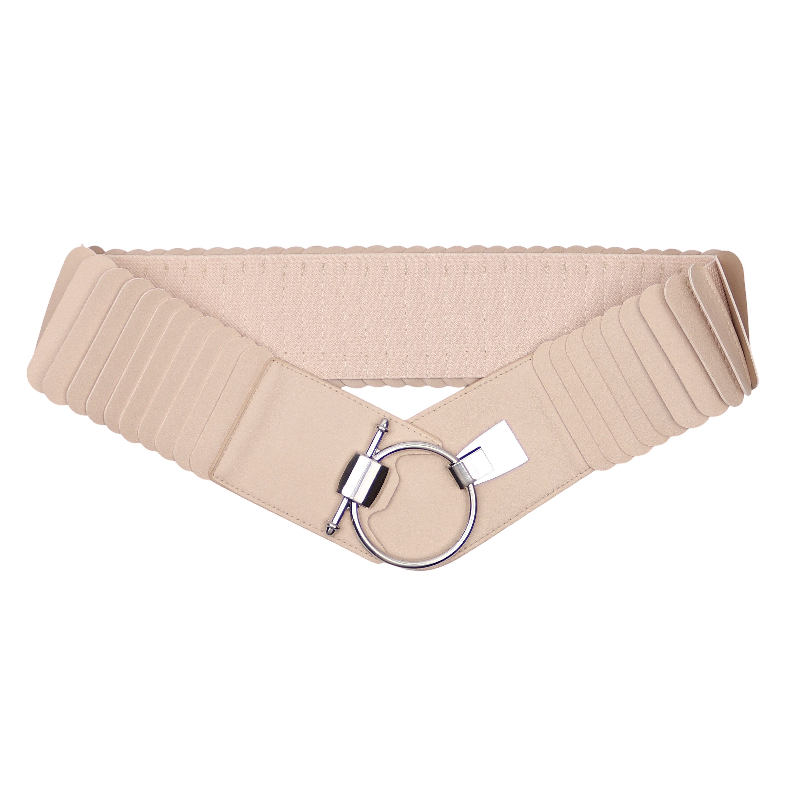 MIRROSI Taillengürtel Leo Unifarbe breit 8cm für Taillenumfang 85 bis 110cm, ONESIZE (Unifarben, Angenehmes Tragesgefühl, Leopard Muster) Breiter Stretch Gürtel