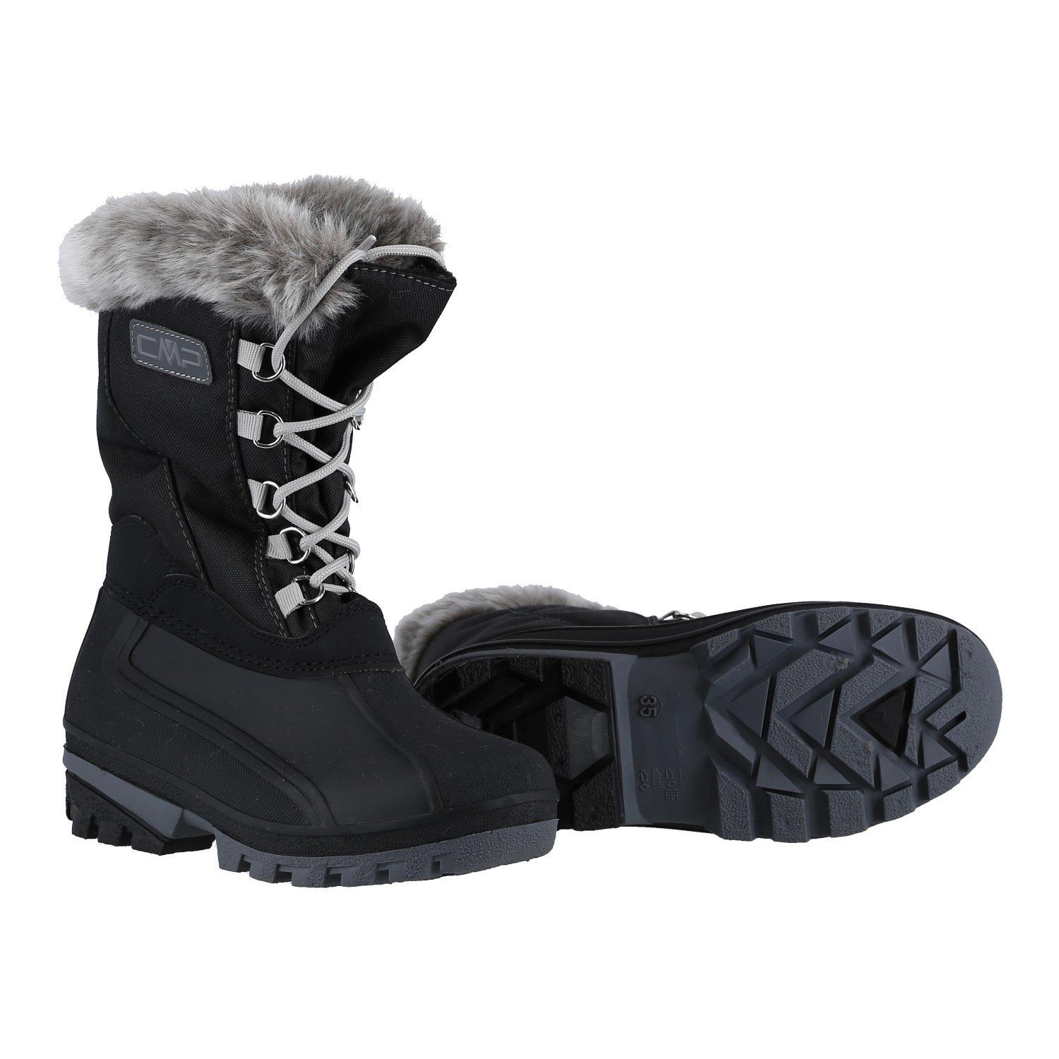 CMP Polhanne (Polyester, wasserdicht, warm gefüttert) schwarz Mädchen Winterstiefel