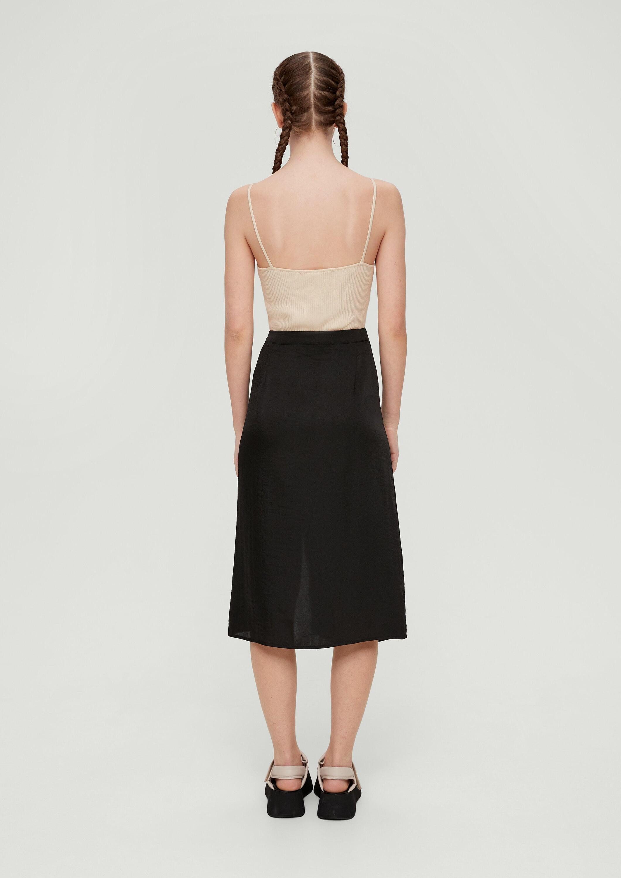 QS Muskelshirt Strickpullunder Crop Top aus Viskosemix