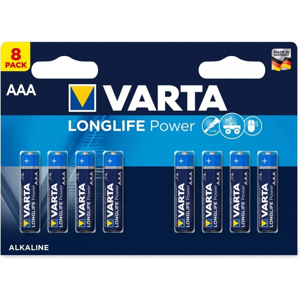 VARTA Varta Longlife Power AAA 8er Blister Akku Varta Longlife Power AAA 8er Blister Micro-Batterie (1.5 V V), Alkali Mangan Technologie