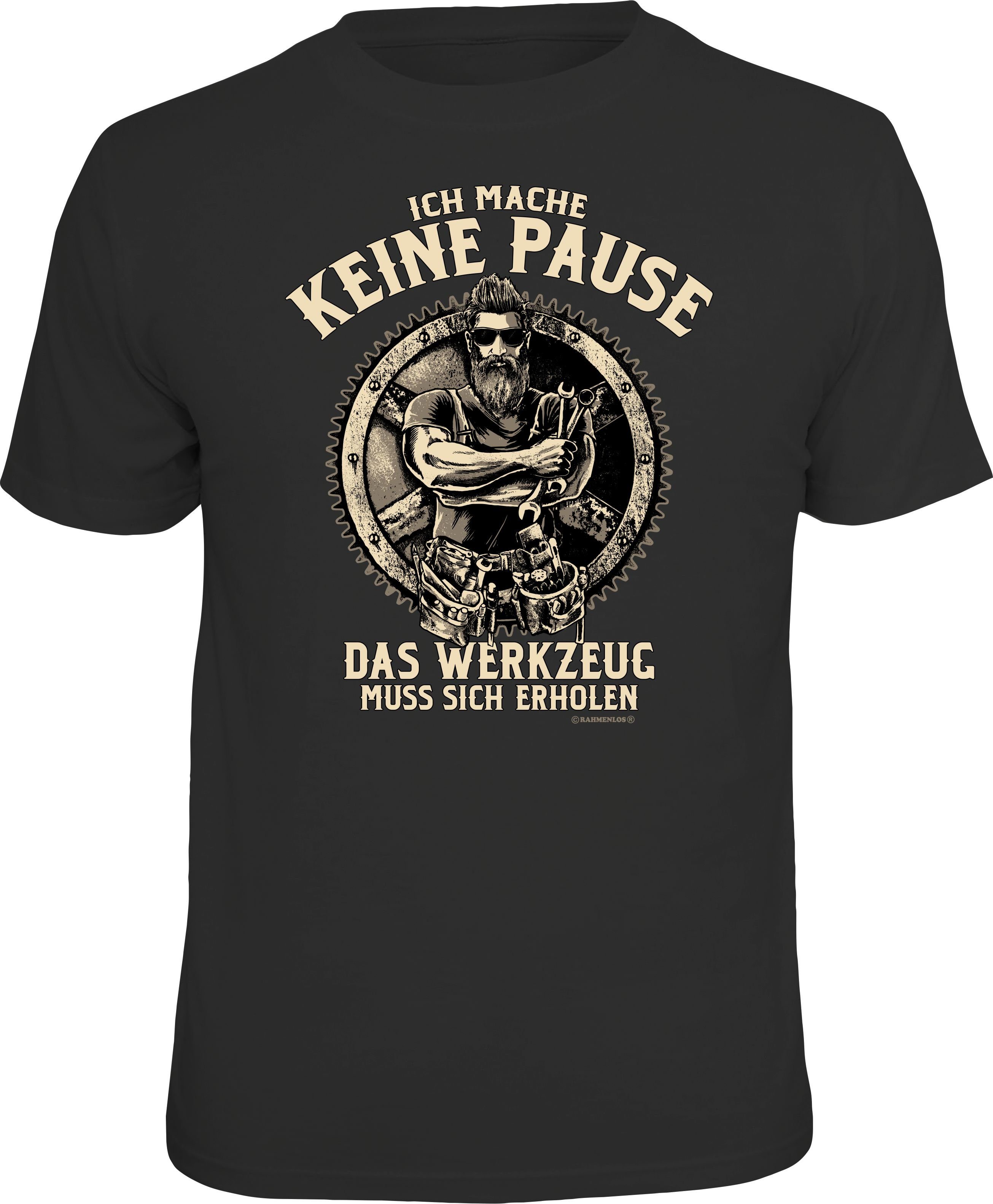 T-Shirt erholen…" sich den Handwerker "Pause? Werkzeug muss aktiven Das für Rahmenlos