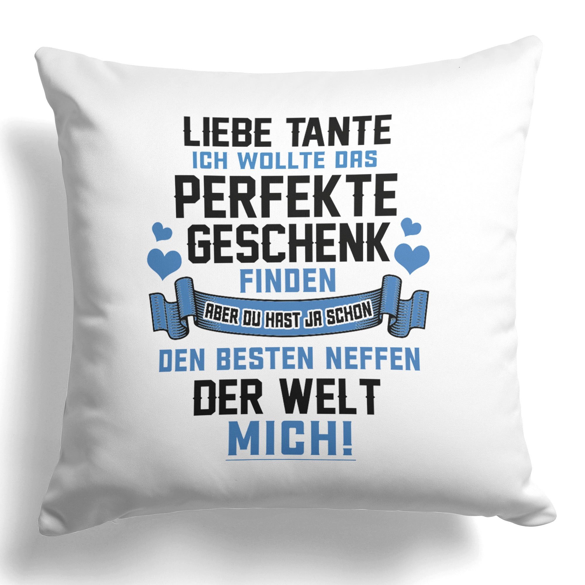 Dekokissen Beste Tante Geschenk v. Neffe Geburtstag Weihnachten Deko Frauen