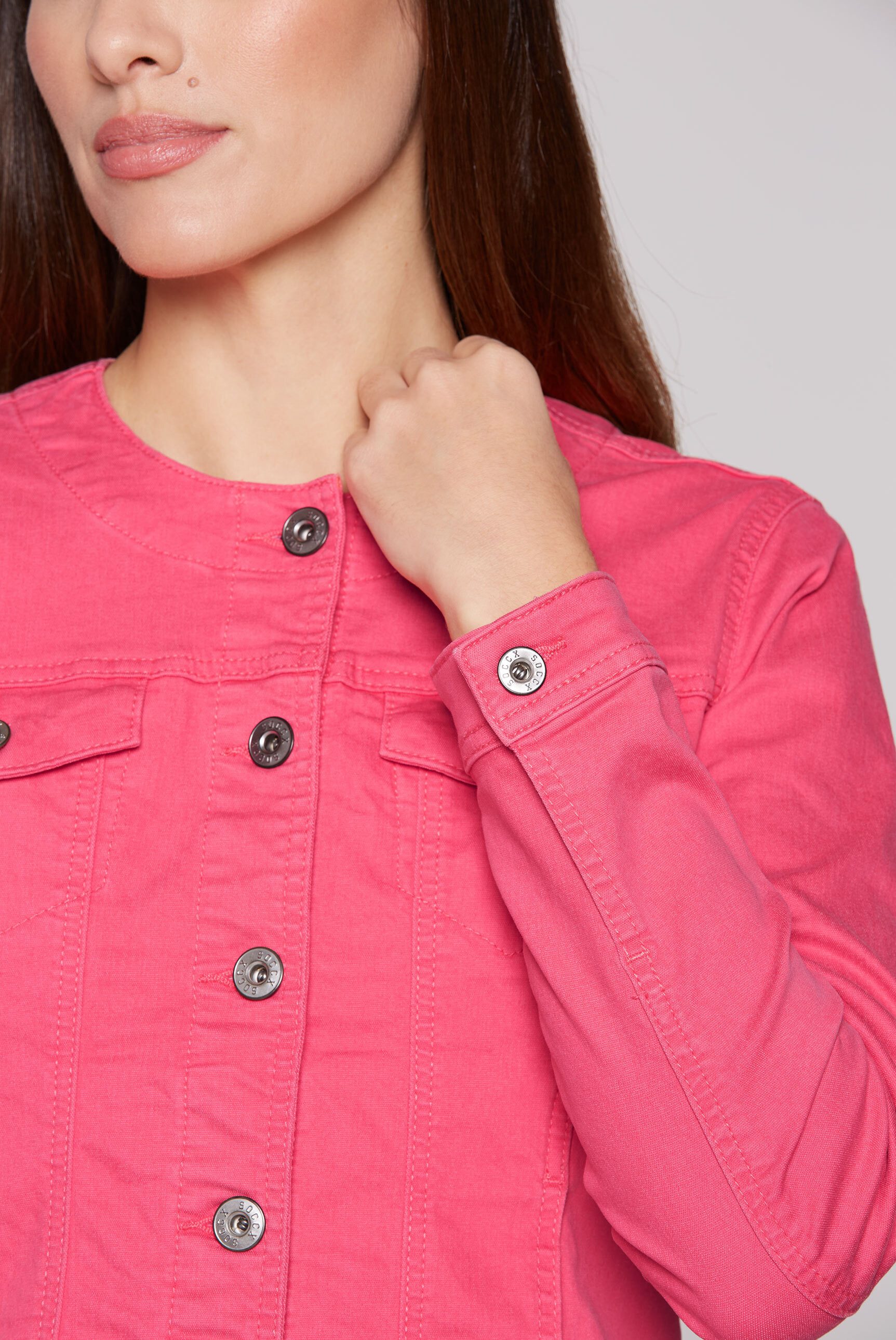 SOCCX Jeansjacke mit Brusttaschen
