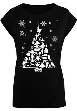 F4NT4STIC T-Shirt Star Wars Christmas Weihnachtsbaum Print