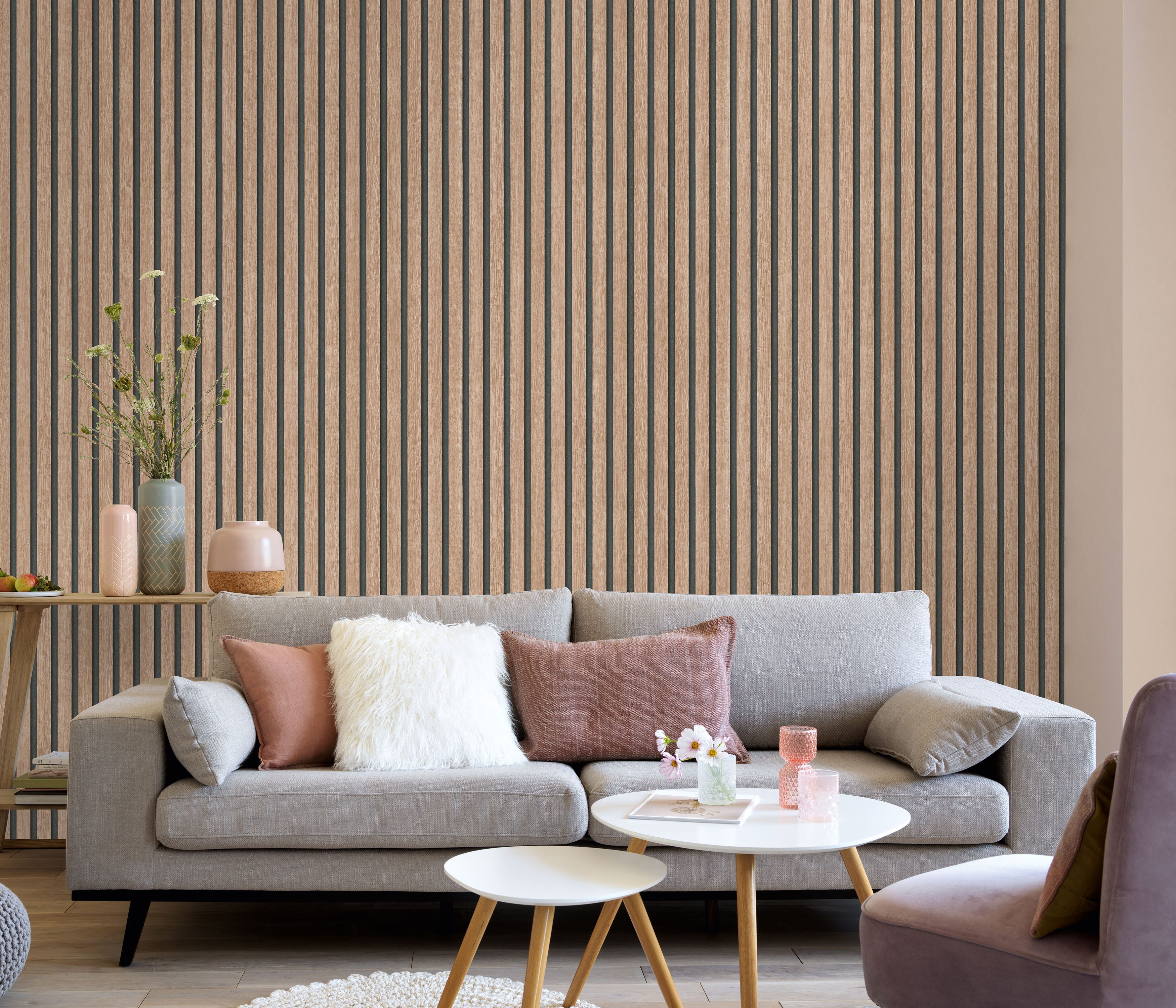 Erismann Vliestapete Vliestapete ACCOUSTIC, leicht strukturiert, 3D-Optik, Holz